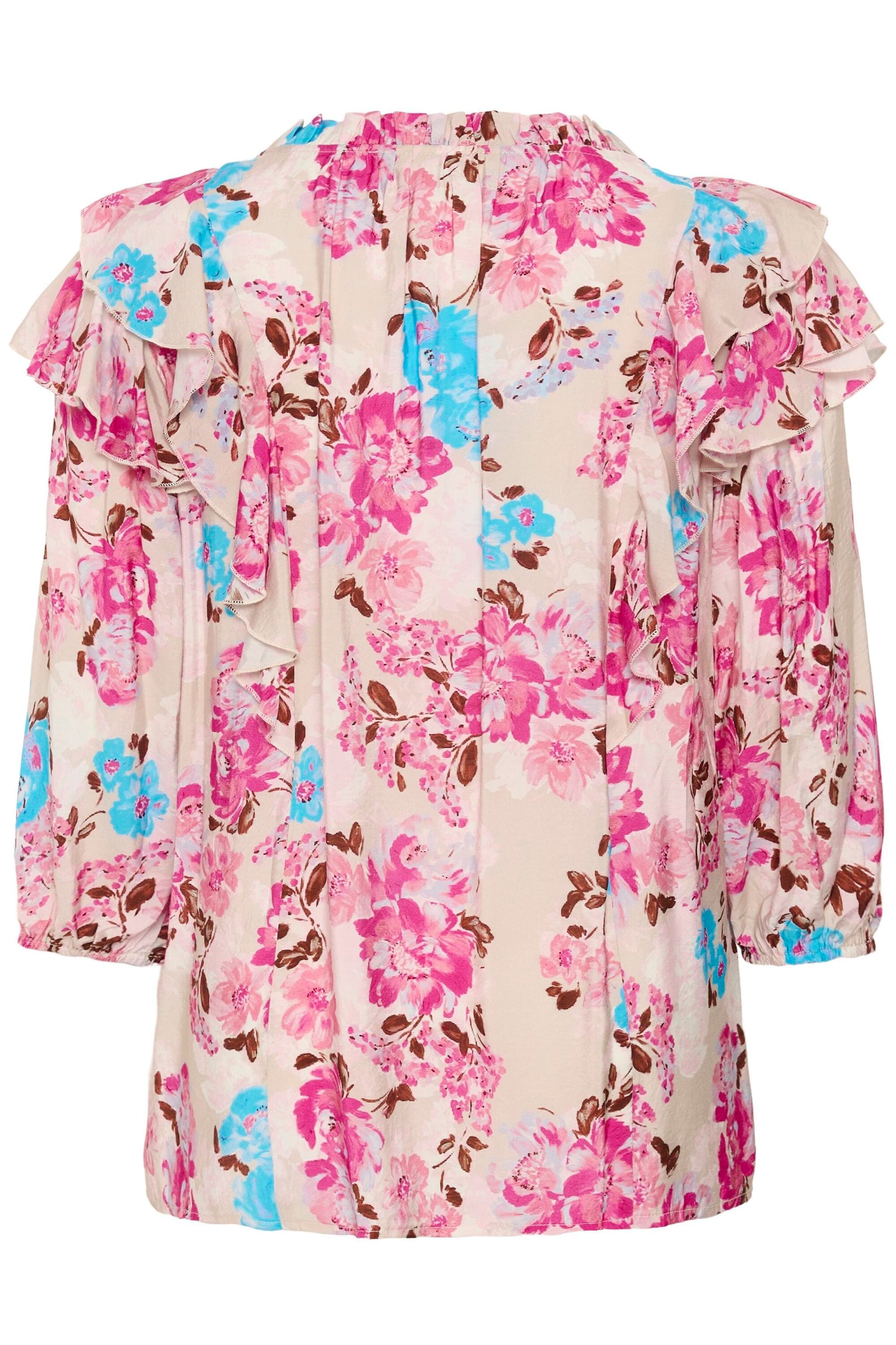 KAFFE Curve Kurzarmbluse »Damen Kurzarm-Bluse KChayley«