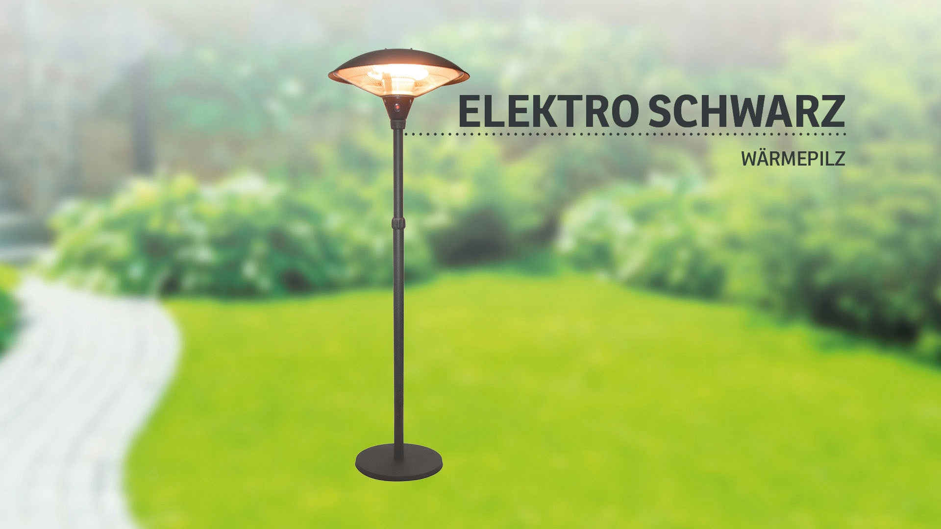 Sonnenkönig Terrassenstrahler »Wärmepilz Elektro Schwarz«, 2100 W