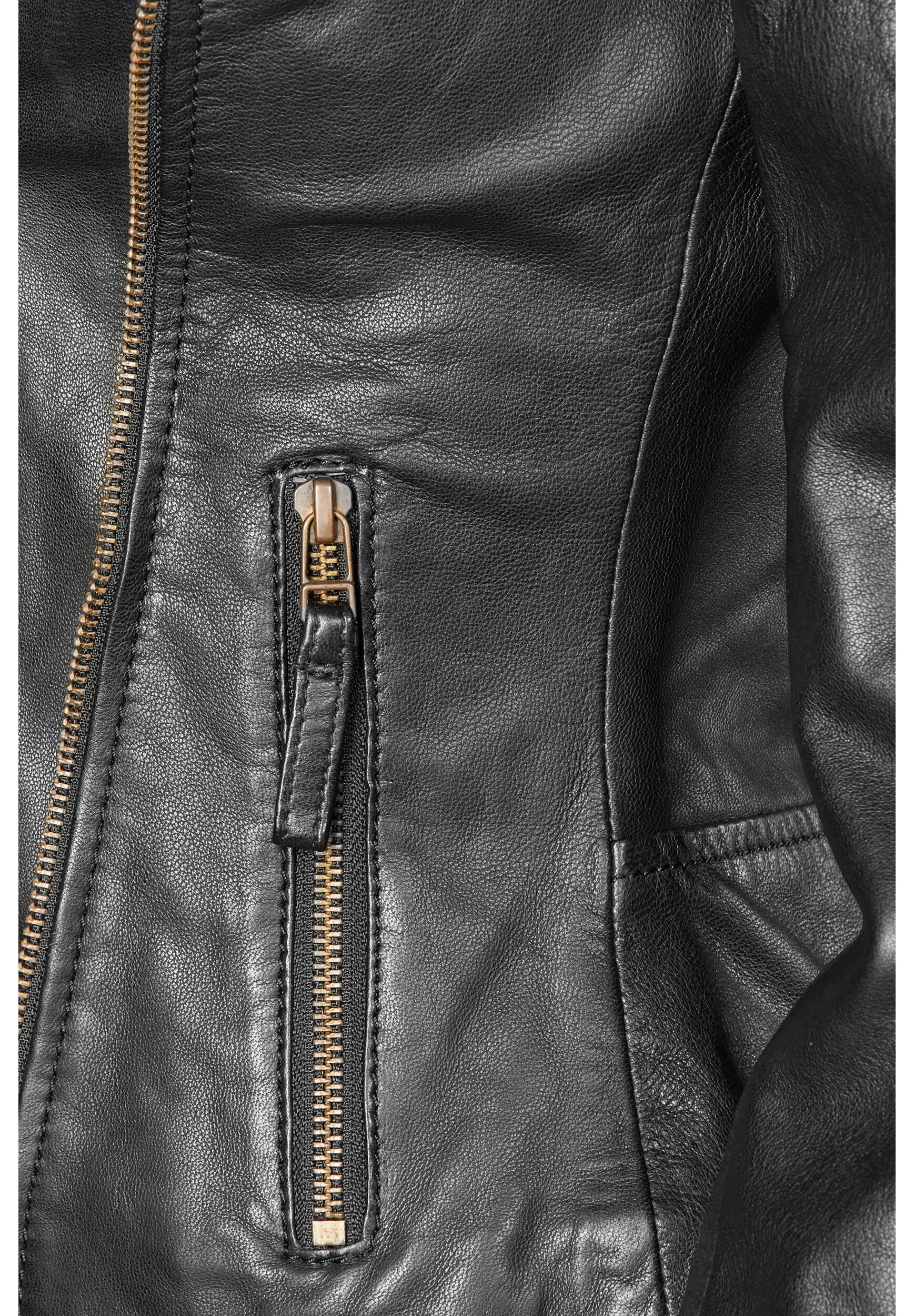 Apple of Eden Lederjacke »Apple of Eden Lederjacke AOE-114« ohne Kapuze aus weichem Leder