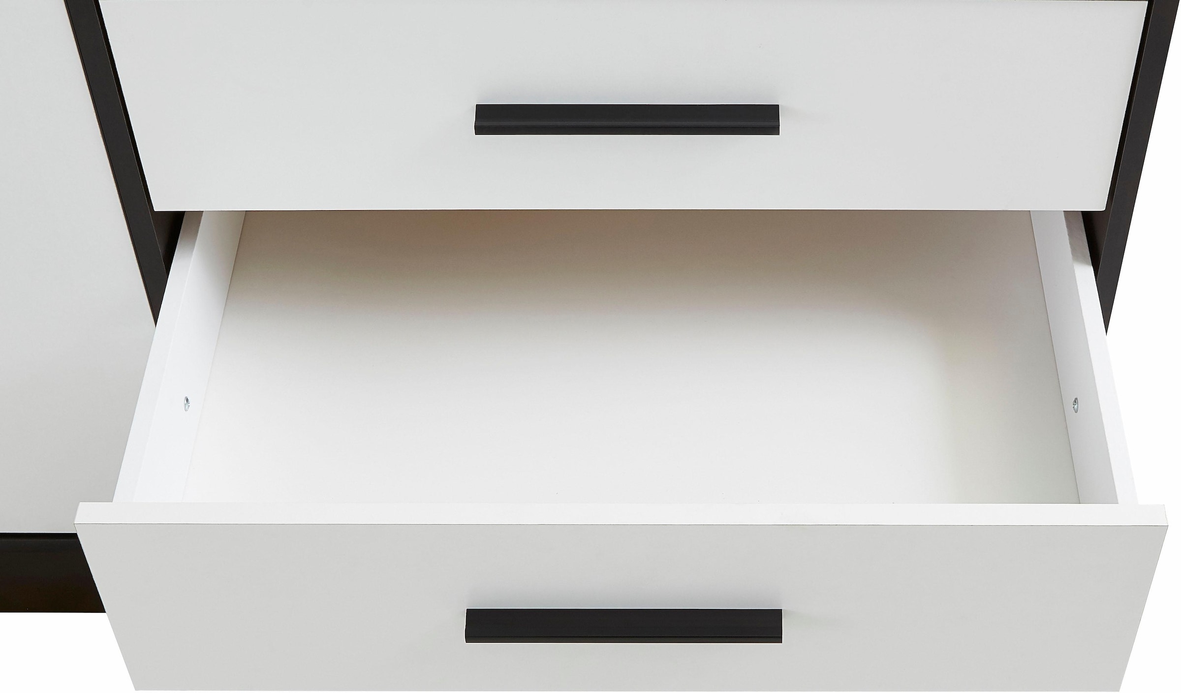 FORTE Kleiderschrank »Jupiter, Made in Europe, mit Schubladen«, (Maße (T/H): 60/200 cm), Stauraum, 2 Breiten, 4 Farben, Schubladen, variable Einlegeböden