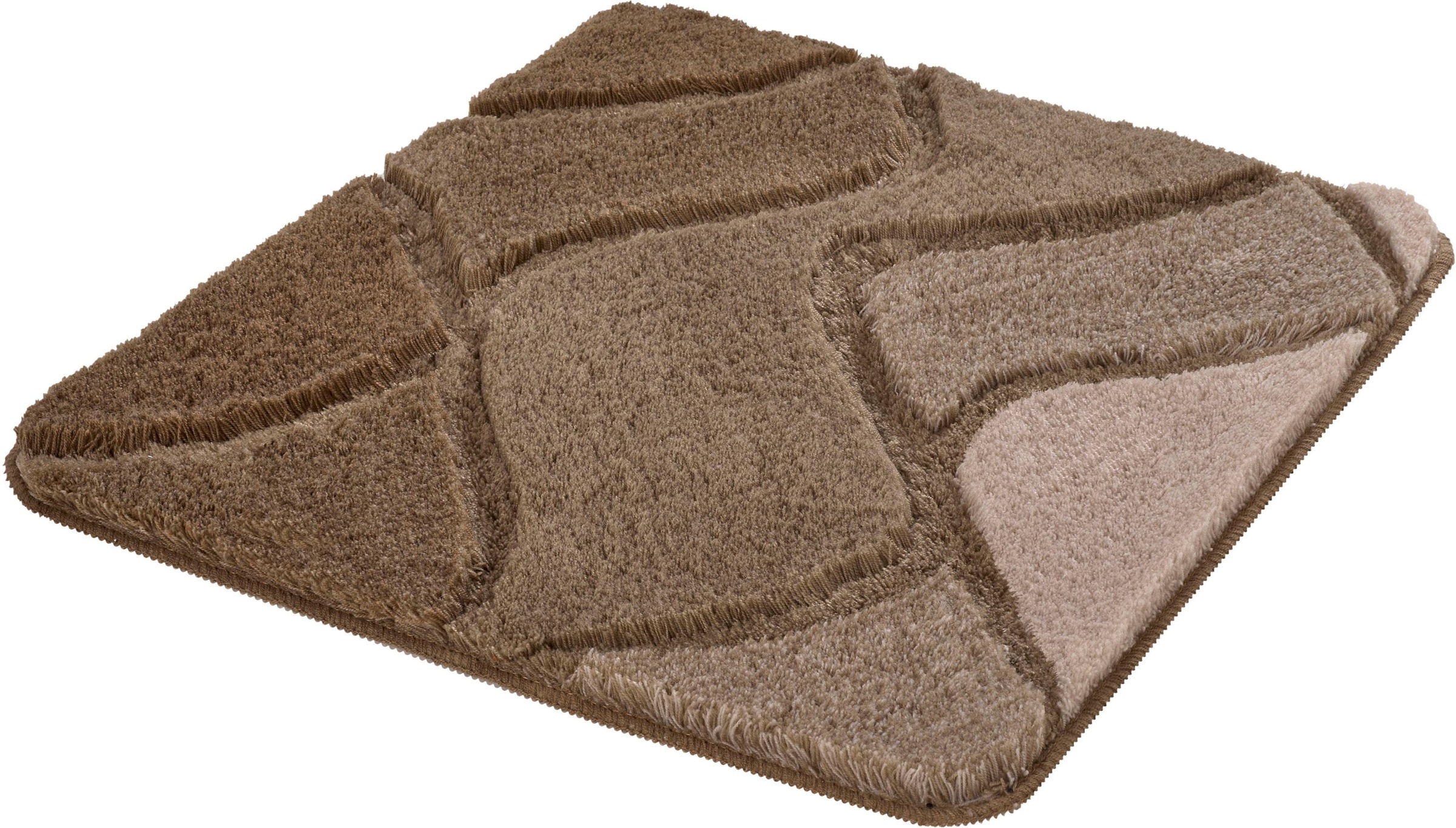 Kleine Wolke Badematte »Fiona«, rutschhemmend beschichtet, fußbodenheizungsgeeignet, Badteppich, modernes Wellen Design, Hoch-Tief Effekt, waschbar
