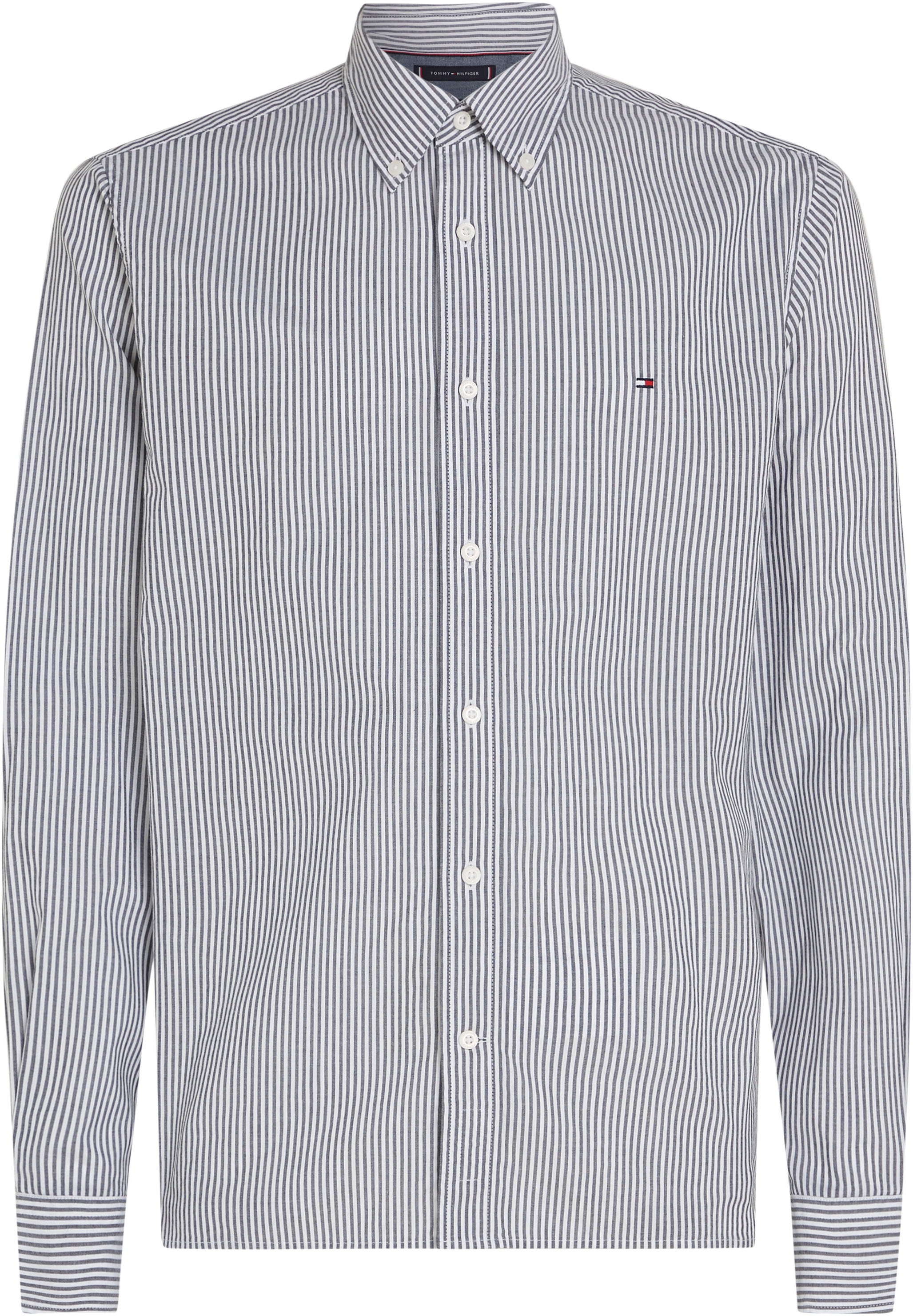 Tommy Hilfiger Big & Tall Langarmhemd »BT-NAT. SOFT EASY STR RF SHIRT-B«, Große Größen mit Logostickerei