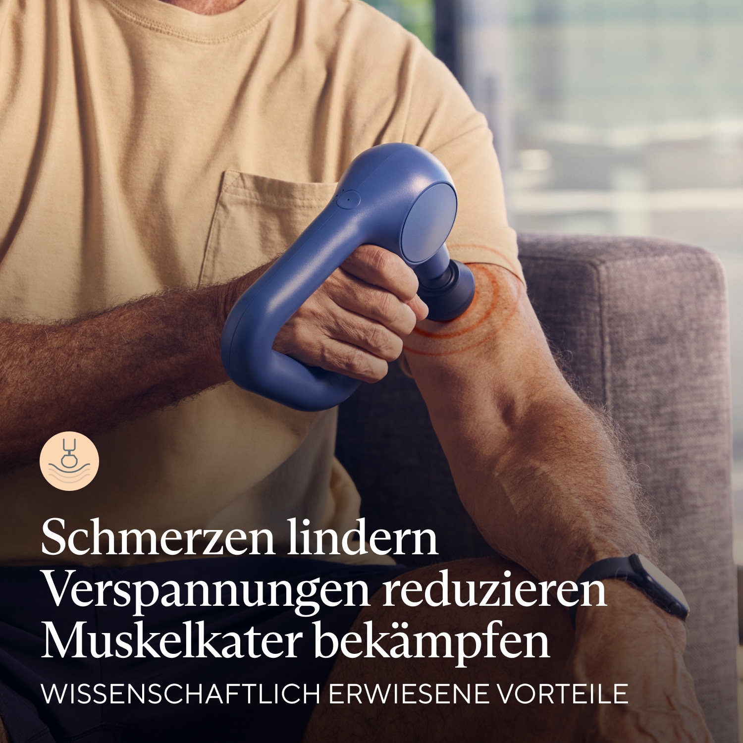 Therabody Massagepistole »Theragun Relief, Schmerzlinderung, Regeneration, Stressreduktion«, patentierter ergonomischer Griff & App-Steuerung