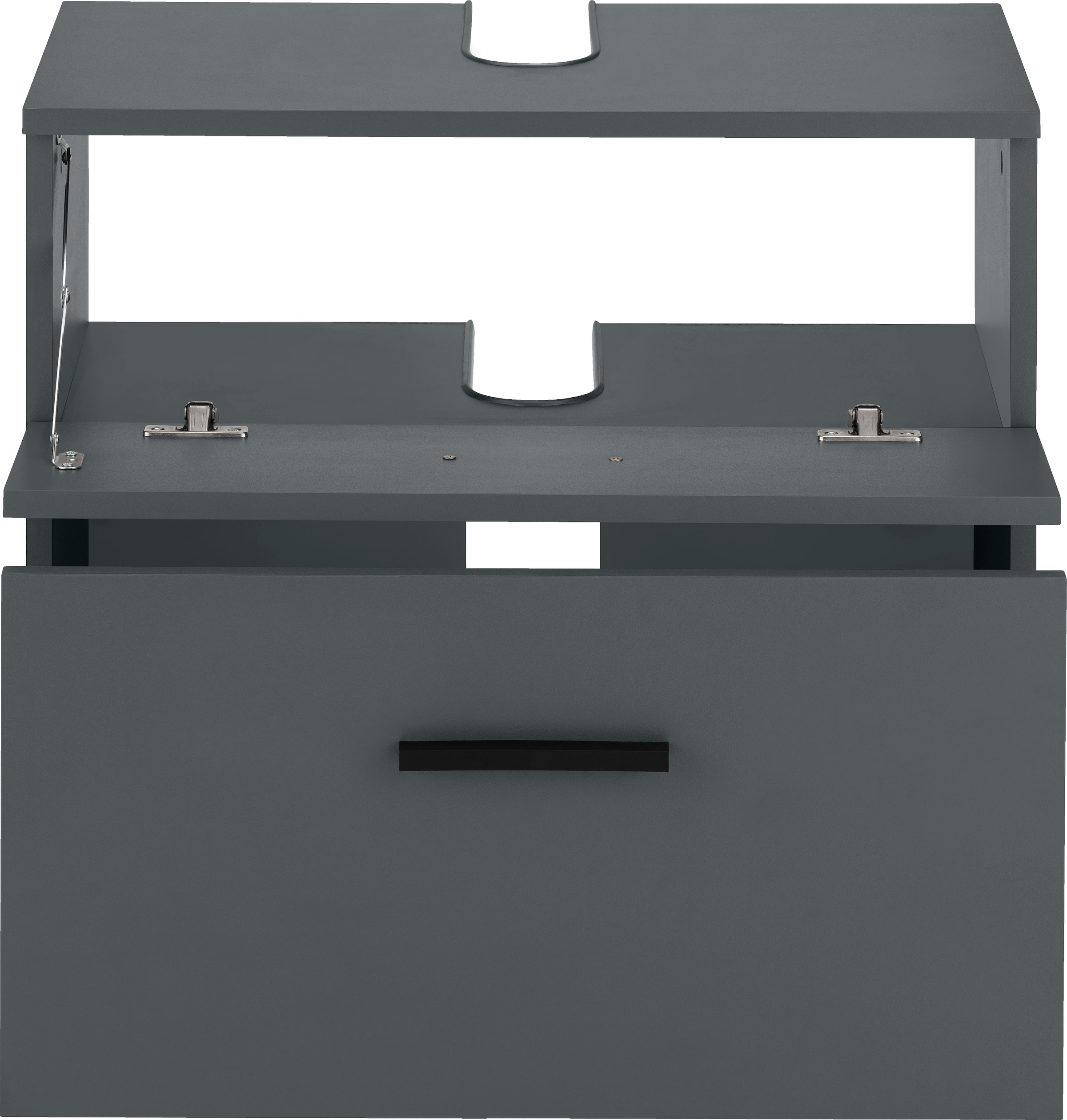 INOSIGN Waschbeckenunterschrank »Skara«, mit Klappe und Schubkasten, schwarze  Griffe, Breite 60 cm, Höhe 55 cm online kaufen | mit 3 Jahren XXL Garantie