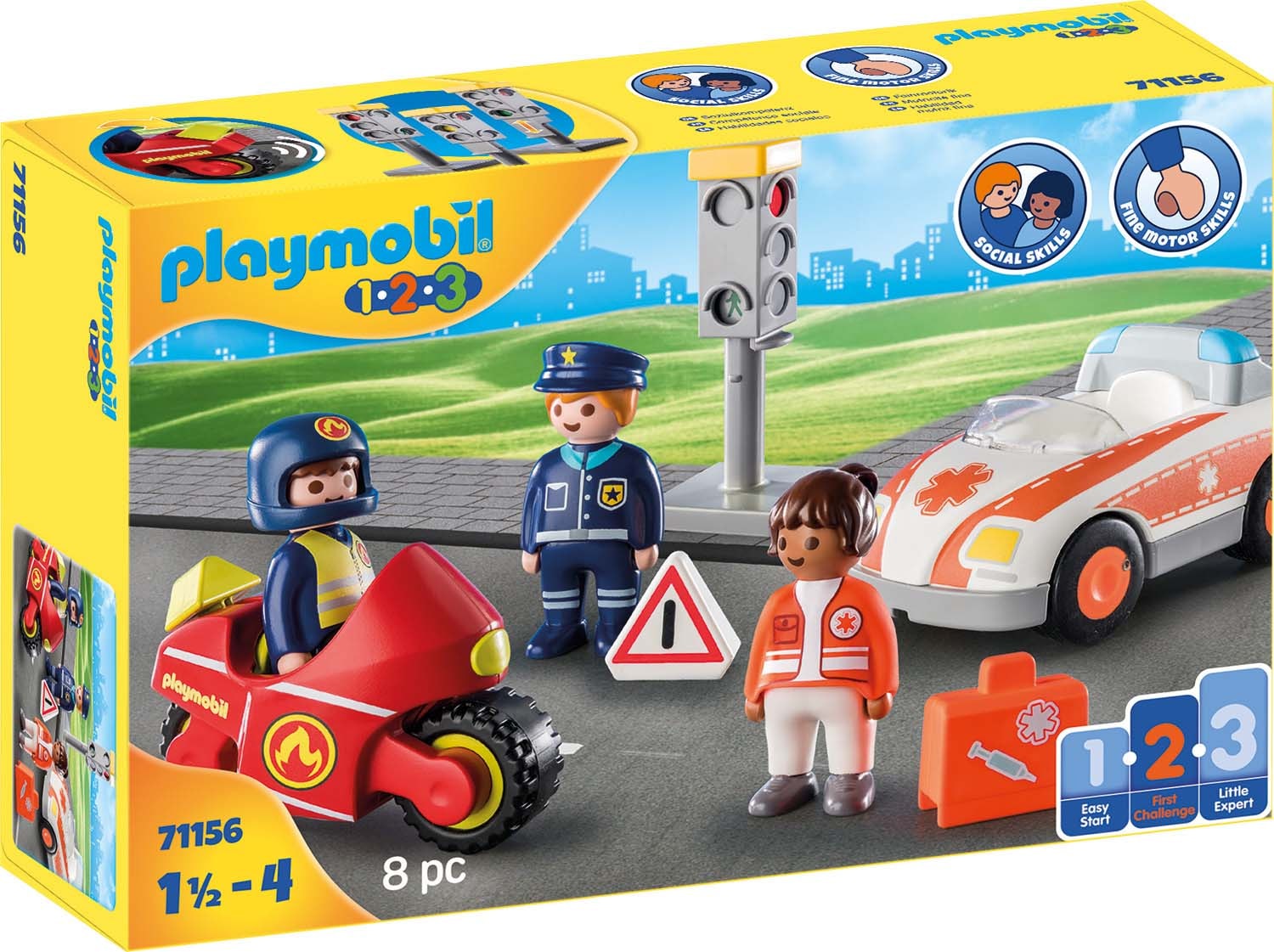 Konstruktions-Spielset »Helden des Alltags (71156), Playmobil 1-2-3«, (8 St.), Made in...