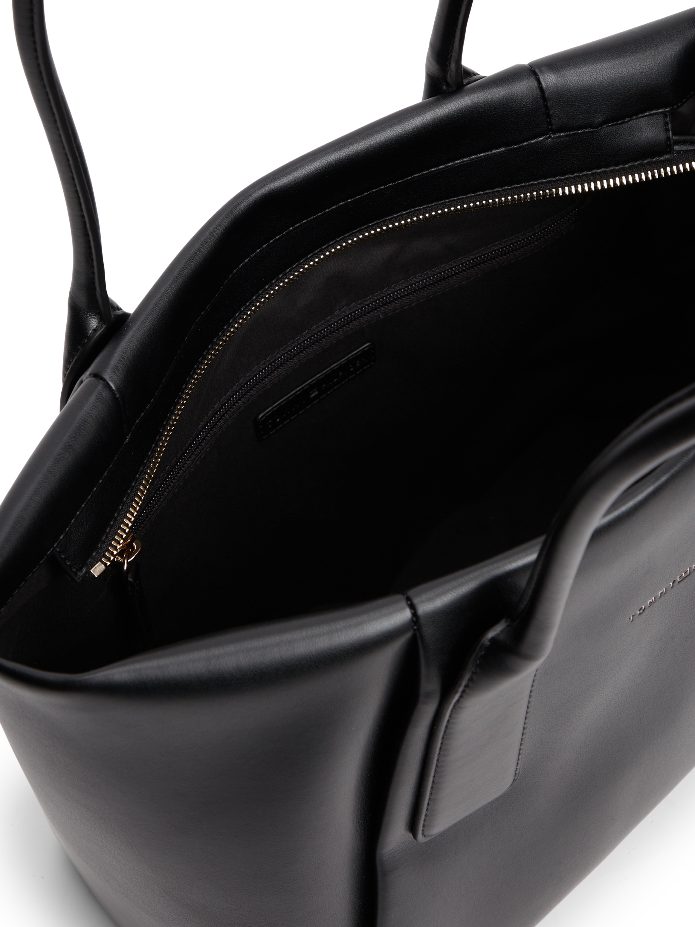 Tommy Hilfiger Tragetasche »TH ESSENTIAL TOTE« Damen Schultertasche, Henkeltasche mit goldfarbener Logoprägung