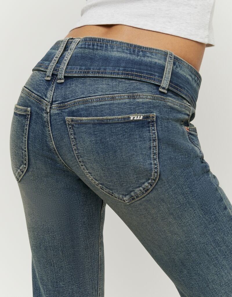 Tally Weijl Bootcut-Jeans »SPADECINTY« Baumwollmischung, Mid Waist mit Bootcut und Gürtel