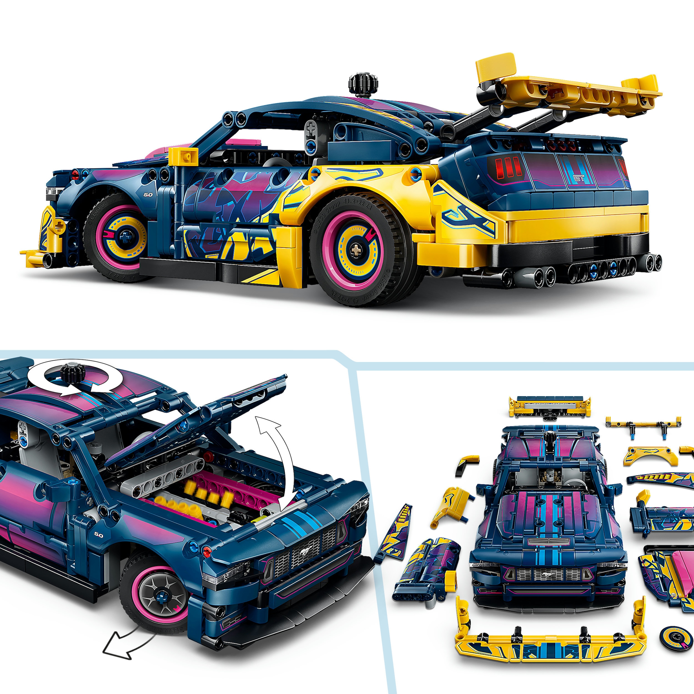 LEGO® Konstruktionsspielsteine »Ford Mustang GT Auto aus der Tuning-Werkstatt (42236), LEGO Technic« Made in Europe