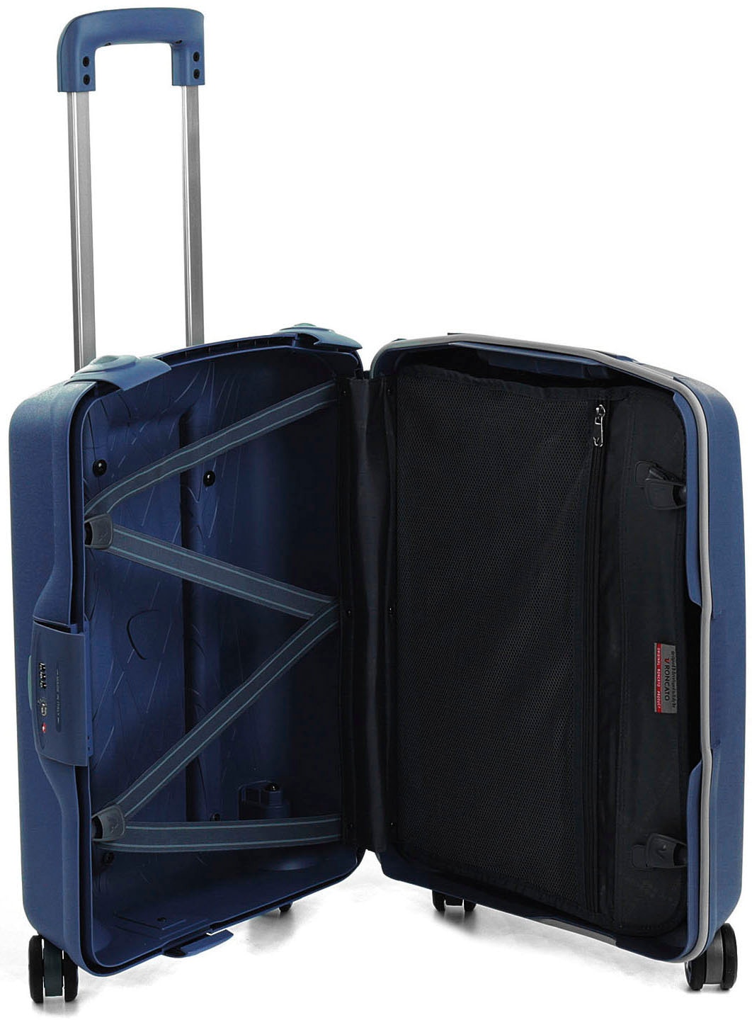 RONCATO Hartschalen-Trolley »Light Carry-on, 55 cm, navy blau«, 4 St. Rollen, Koffer Reisegepäck Hartschale klein Handgepäck