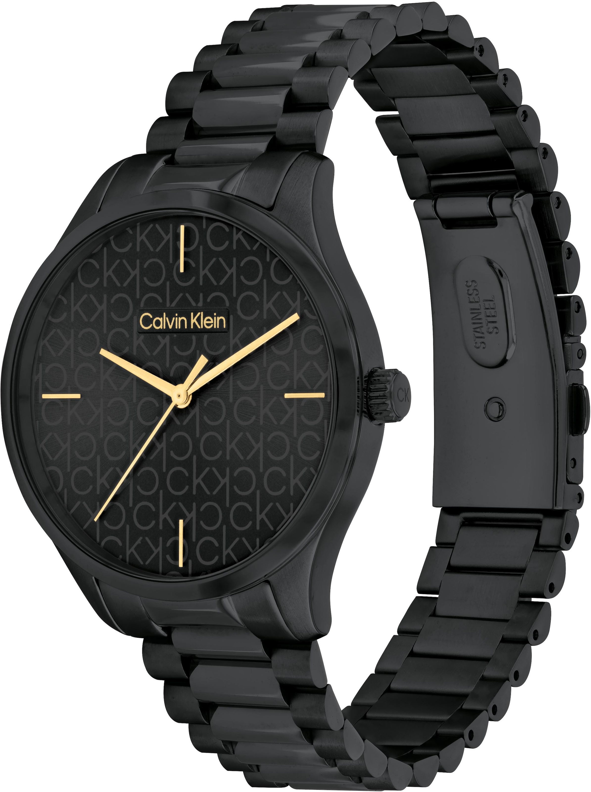 Calvin Klein Quarzuhr »ICONIC, 25200170«, Armbanduhr, Damenuhr, Mineralglas, IP-Beschichtung
