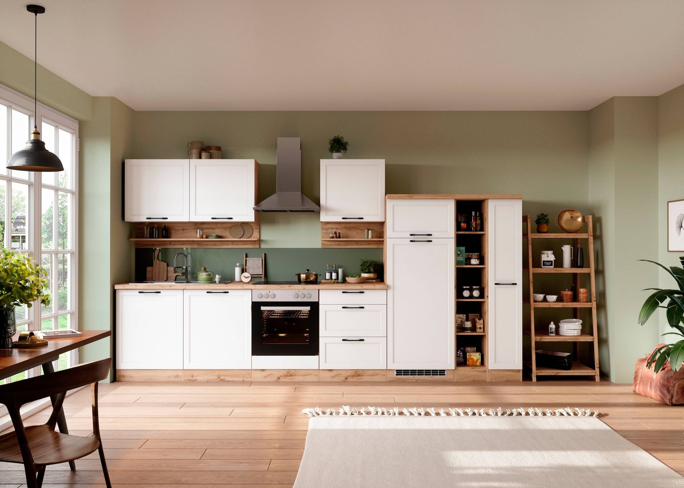 KOCHSTATION Küchenzeile »KS-Lana« 360 cm breit, wahlweise mit oder ohne E-Geräte