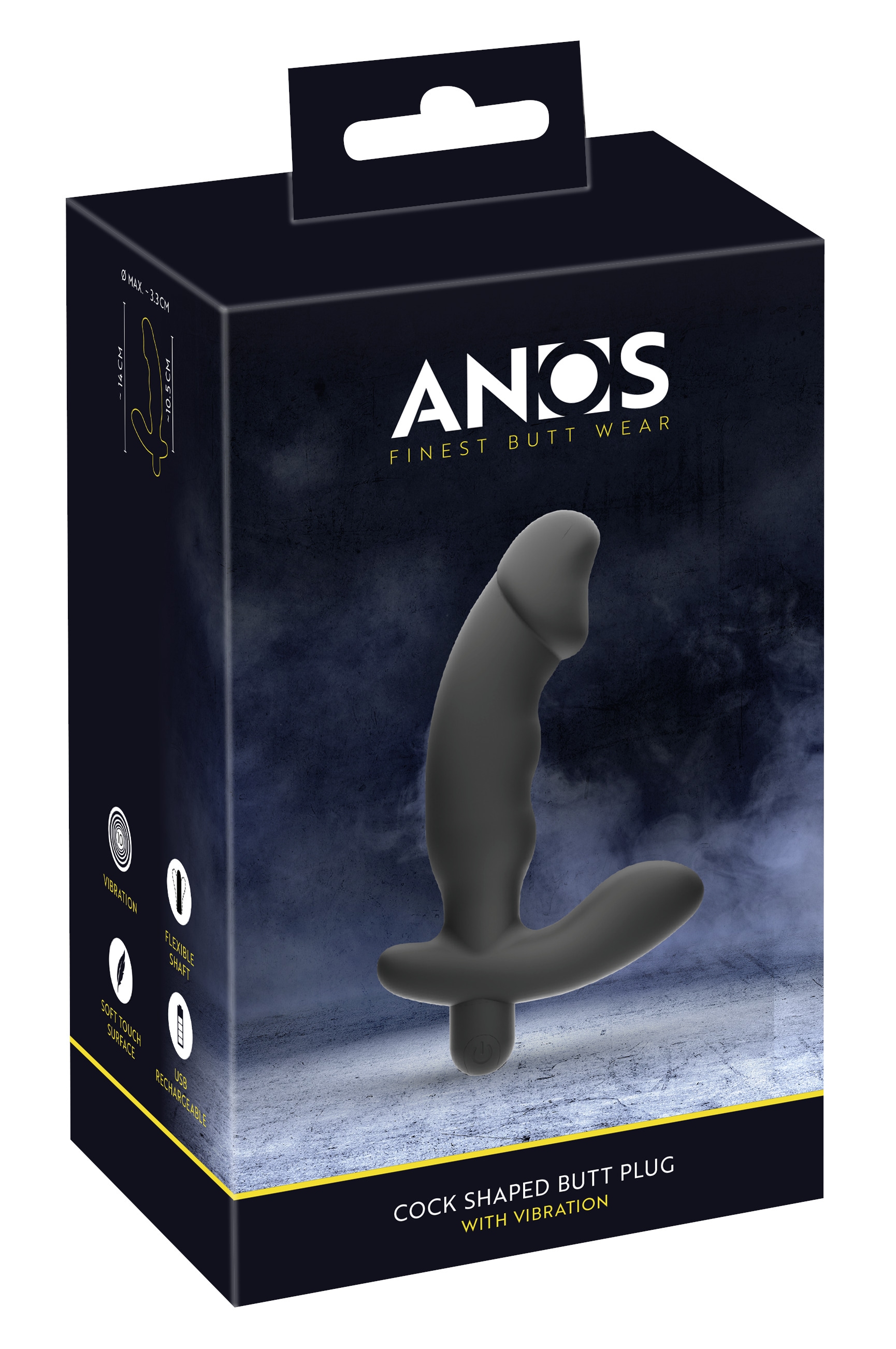 ANOS Anal-Stimulator »Prostata-Vibrator C*ck Shaped Butt Plug with Vibration« ()