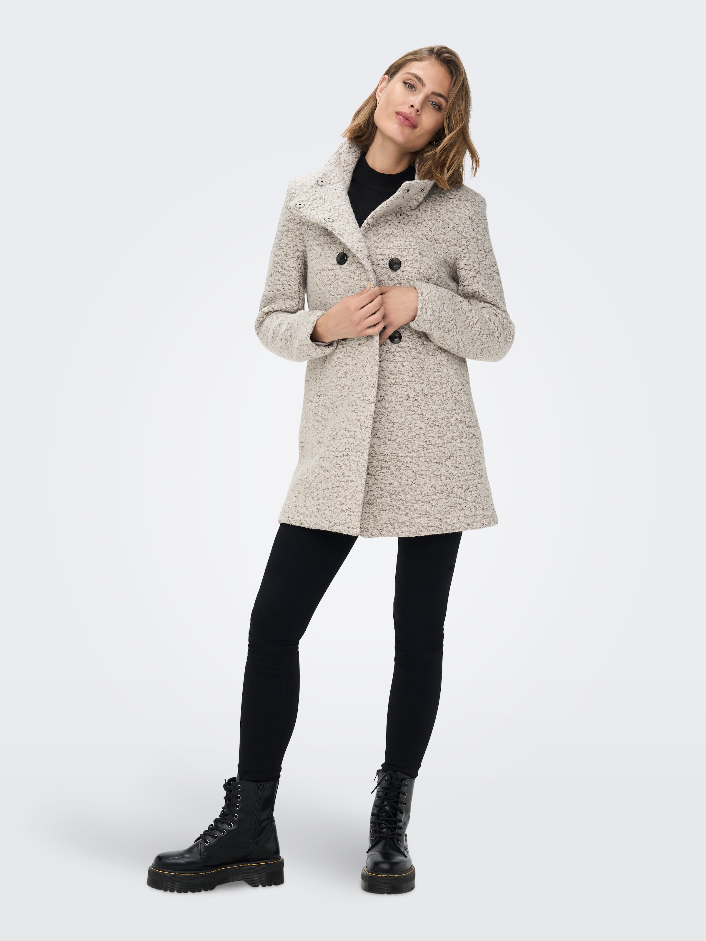 ONLY Langjacke »ONLNEWSOPHIA WOOL COAT OTW CC« Materialmix,