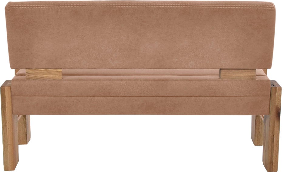 K+W Komfort & Wohnen Polsterbank, gepolsterte Stauraumbank, Massivholz, in 2 Breiten 161cm oder 181cm