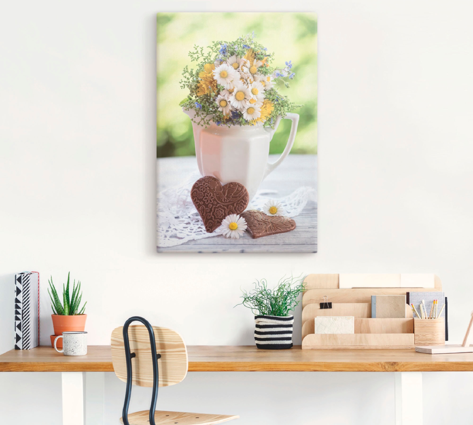 Artland Leinwandbild »Aus Liebe zum Frühling« Vasen & Töpfe 1 Stk. tlg. als Alubild, Outdoorbild, Leinwandbild, Wandaufkleber, versch. Größen