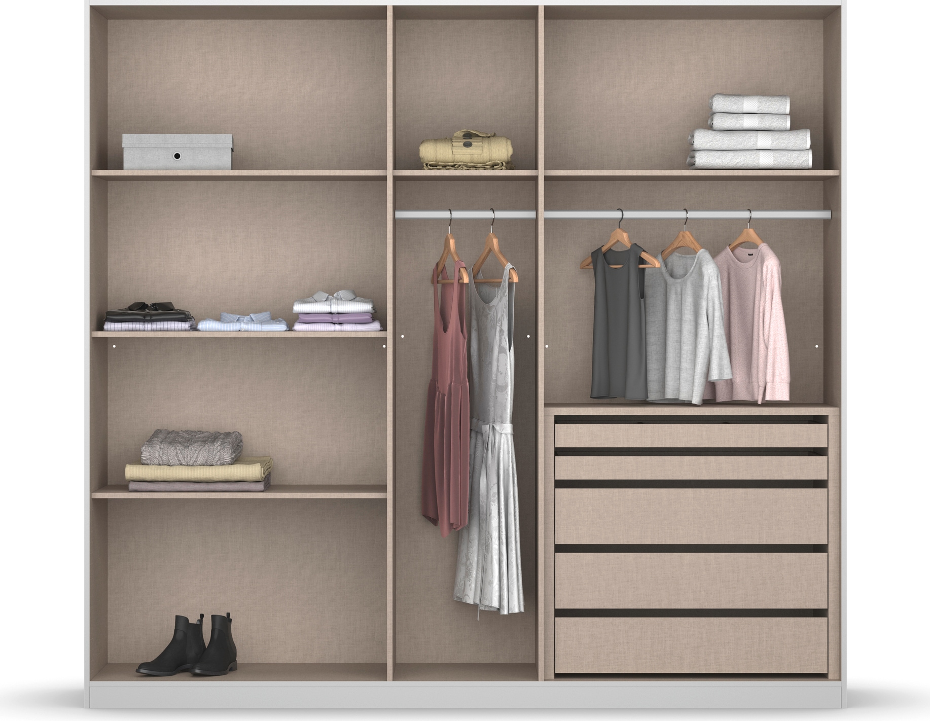 rauch Drehtürenschrank »Monostar«, mit Glasfront sowie umfangreicher Innenausstattung
