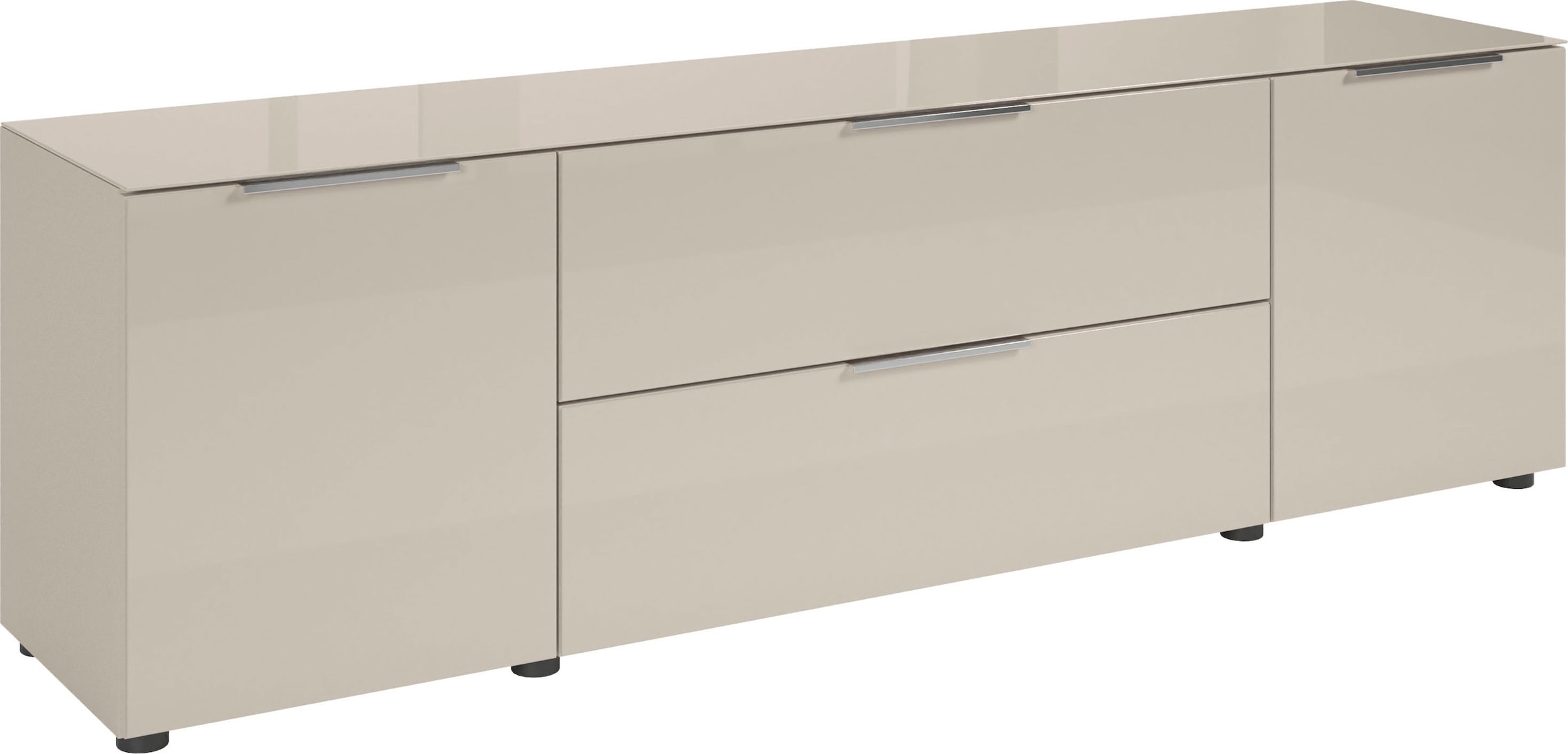 HBZ Lowboard »Santorin, BxHxT 180x99x40 cm«, (1 St.), Breite 180cm, Softclose für Türen und Schubkästen, Melaminbeschichtung
