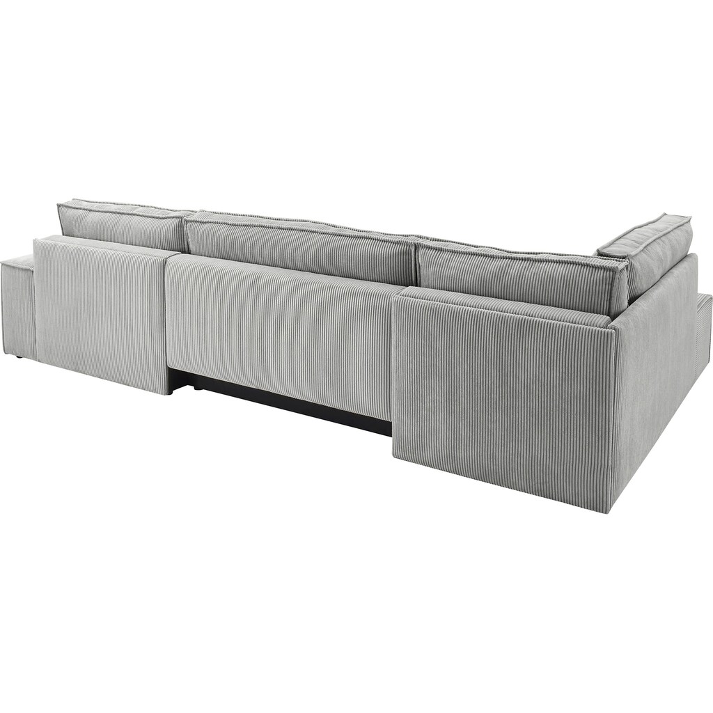 Home affaire Wohnlandschaft »SHERWOOD XXL 329 cm Schlafsofa, U-Form«