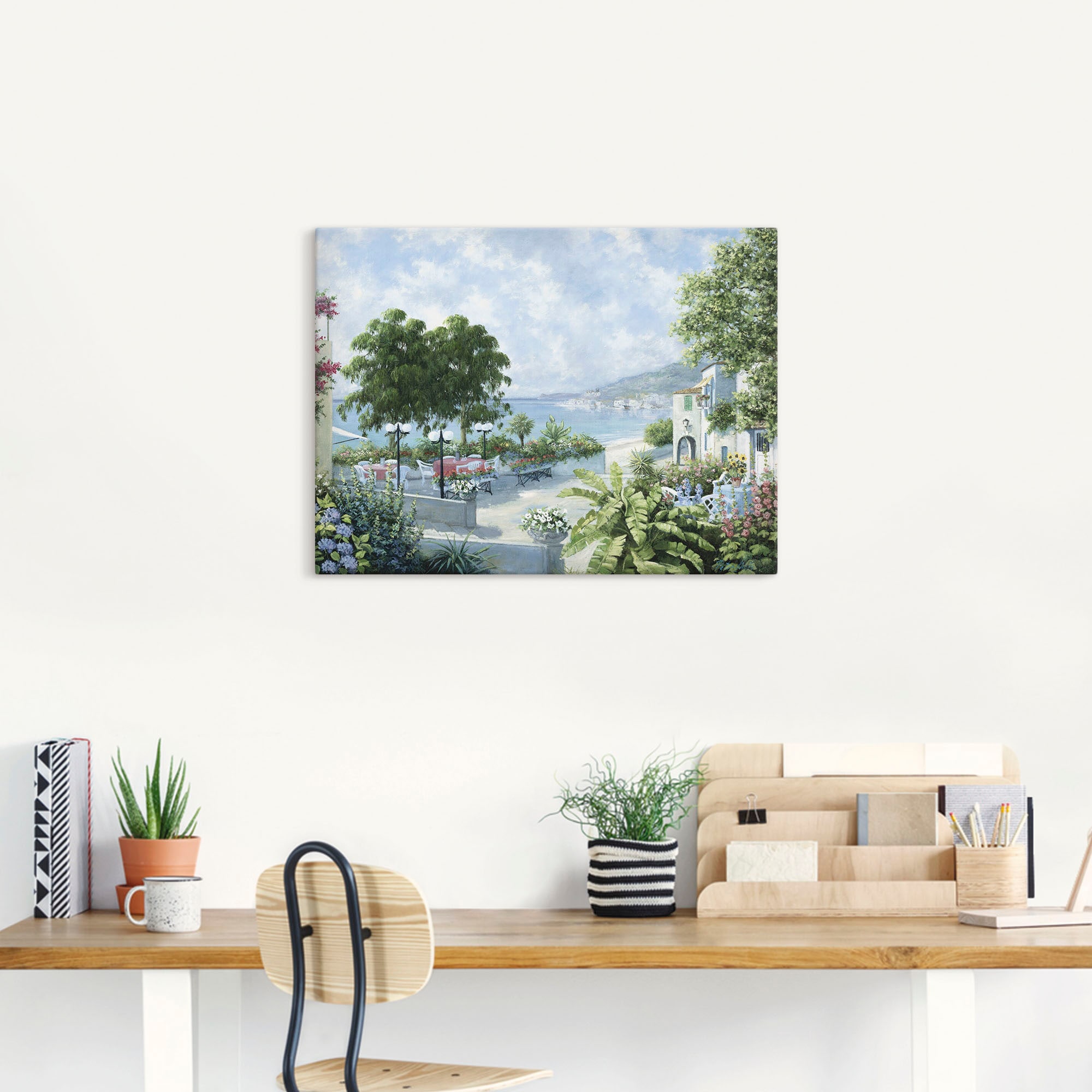 Artland Wandbild »Ozeansicht« Garten 1 Stk. tlg. auf Holzrahmen gespannt