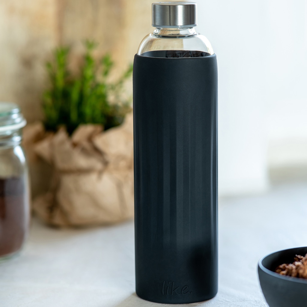 like. by Villeroy & Boch Trinkflasche »Glas-Trinkflasche To Go & To Stay 1 Liter schwarz«