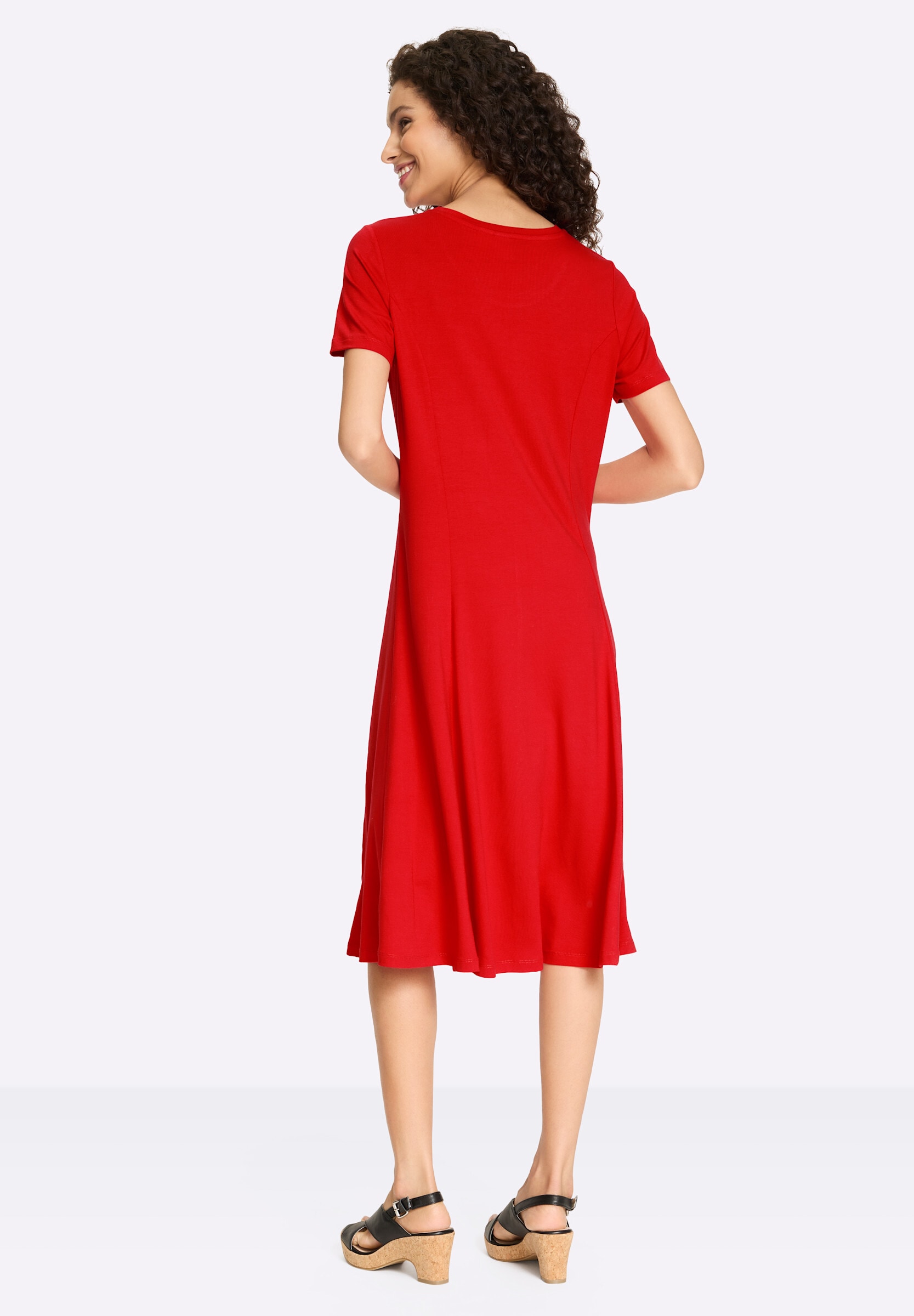 heine Shirtkleid »Jersey-Kleid Jerseykleid mit Kurzarm« Ohne Taschen