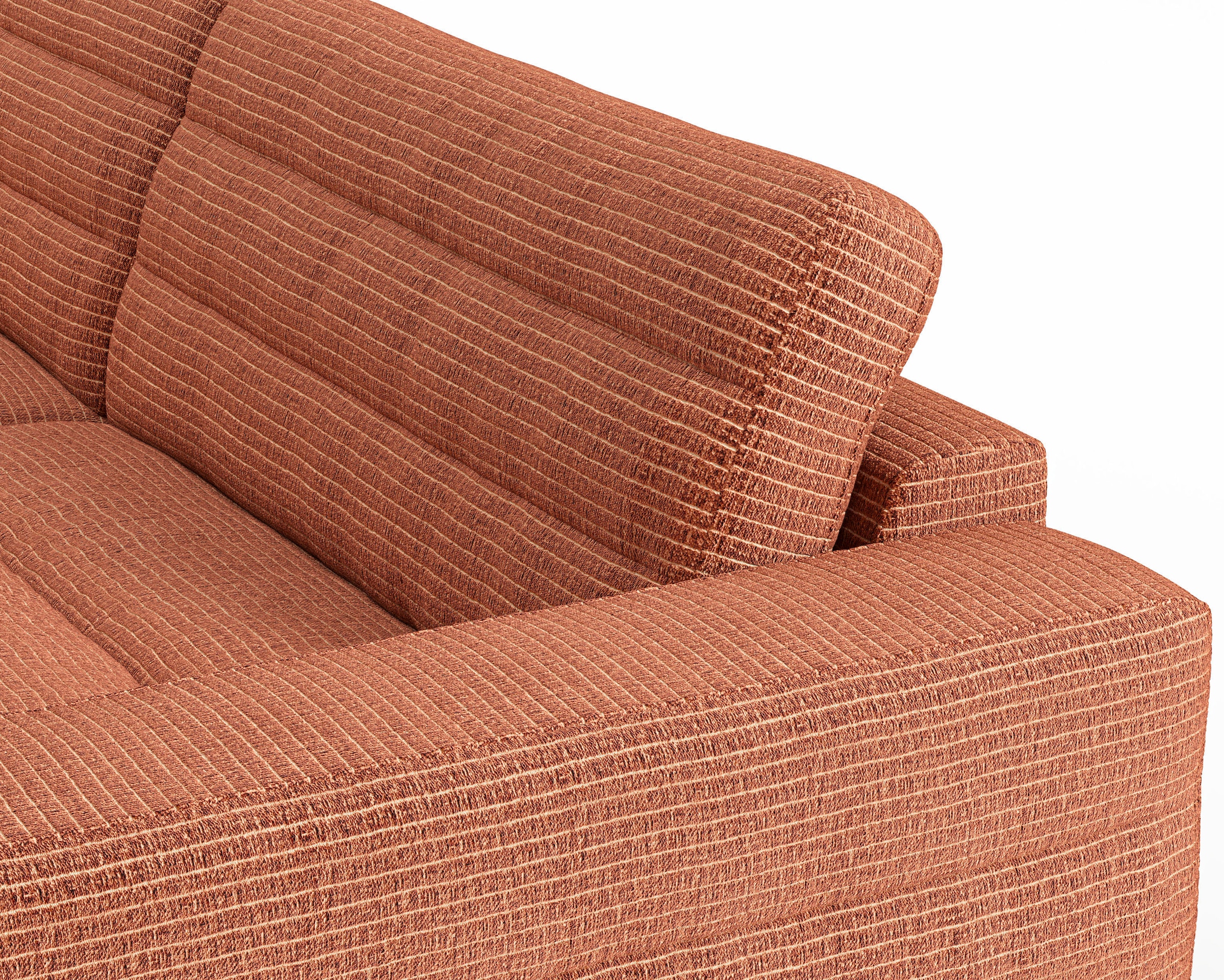 3C Candy Big-Sofa »Stripes«, Lose Rückenkissen, mit feiner Quersteppung auf  Raten bestellen