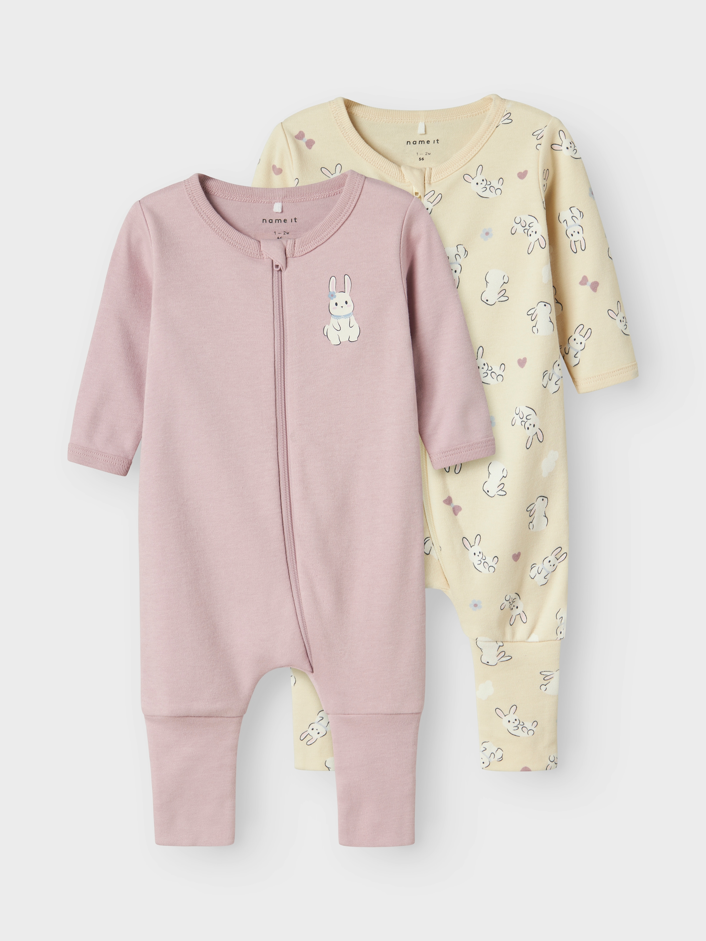 Name It Pyjama »NBFNIGHTSUIT 2P ZIP FF SAND RABBIT NOOS«