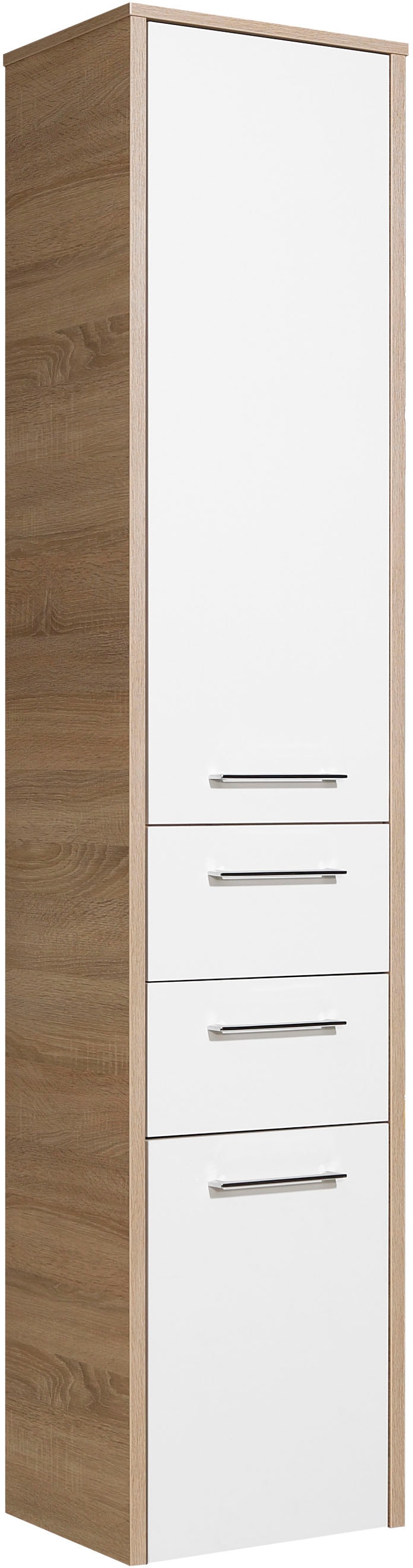 Saphir Badmöbel-Set »Quickset 382 5-teilig, Waschbeckenunterschrank mit LED-Spiegelschrank«, (11 St.), Hochschrank, Unterschrank, Hängeschrank, inkl. Türdämpfer, 8 Türen