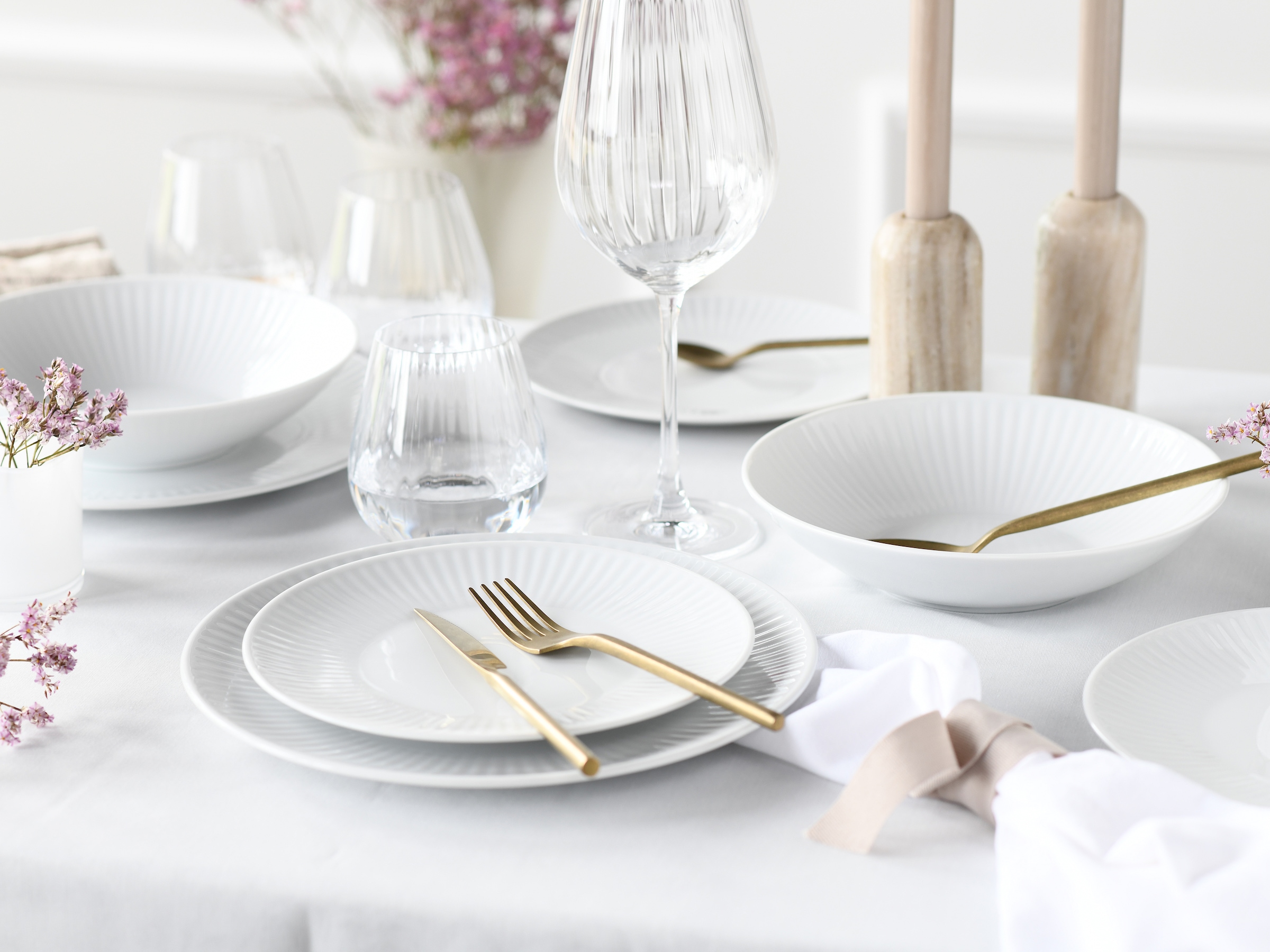 CreaTable Teller-Set »Valencia Weiß, Teller Set 18-tlg« Elegant, Boho Chic