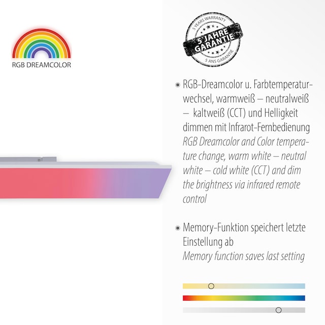 Garantie Deckenleuchte kaufen RGB+tunable Infrarot - mit »YUKON«, online Direkt XXL Jahren CCT 1 Leuchten 3 flammig-flammig, über white, Fernbedienung, dimmbar, inkl. |