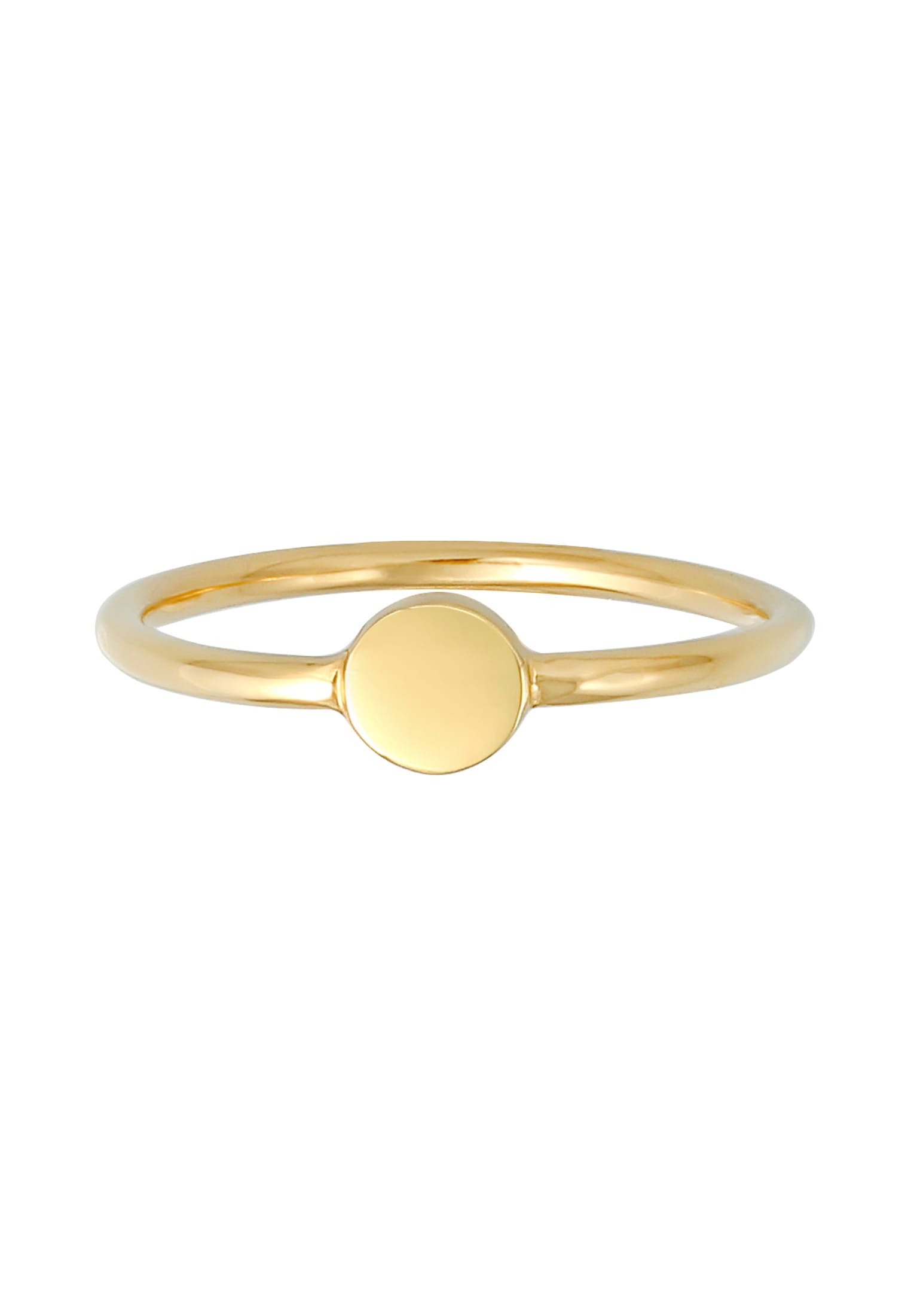 Elli Silberring »Ring Plättchen Kreis Geo Basic 925 Silber«