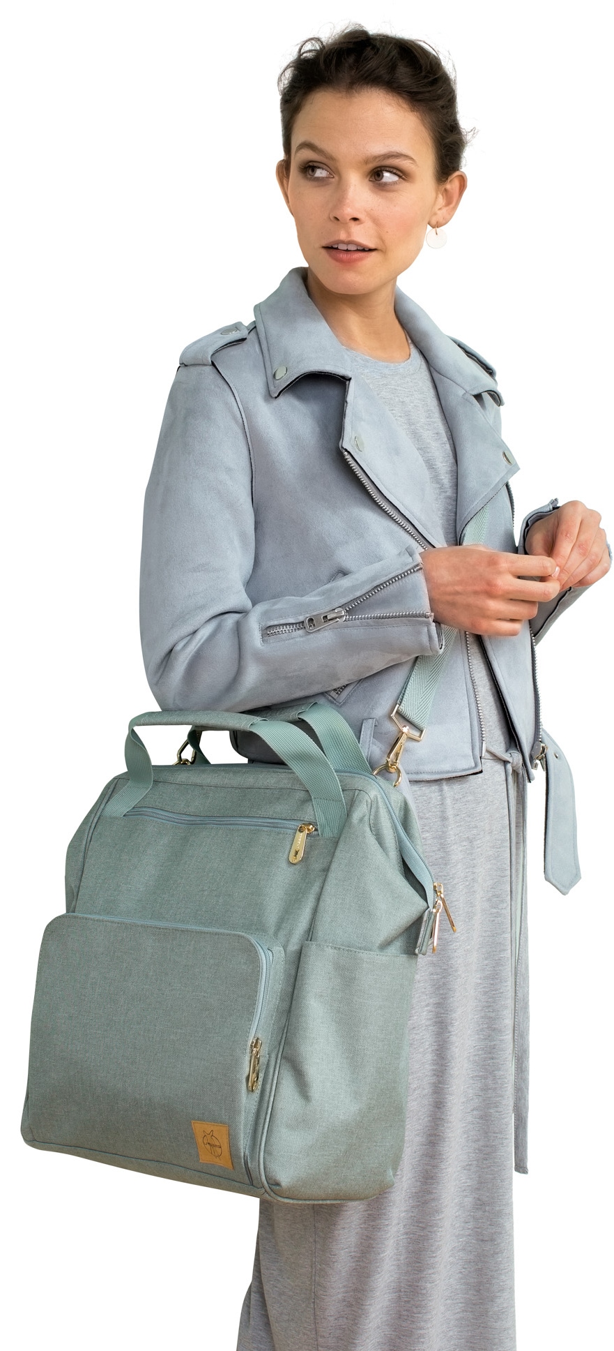 LÄSSIG Wickelrucksack »Glam, Goldie, Backpack mint«, PETA-approved vegan