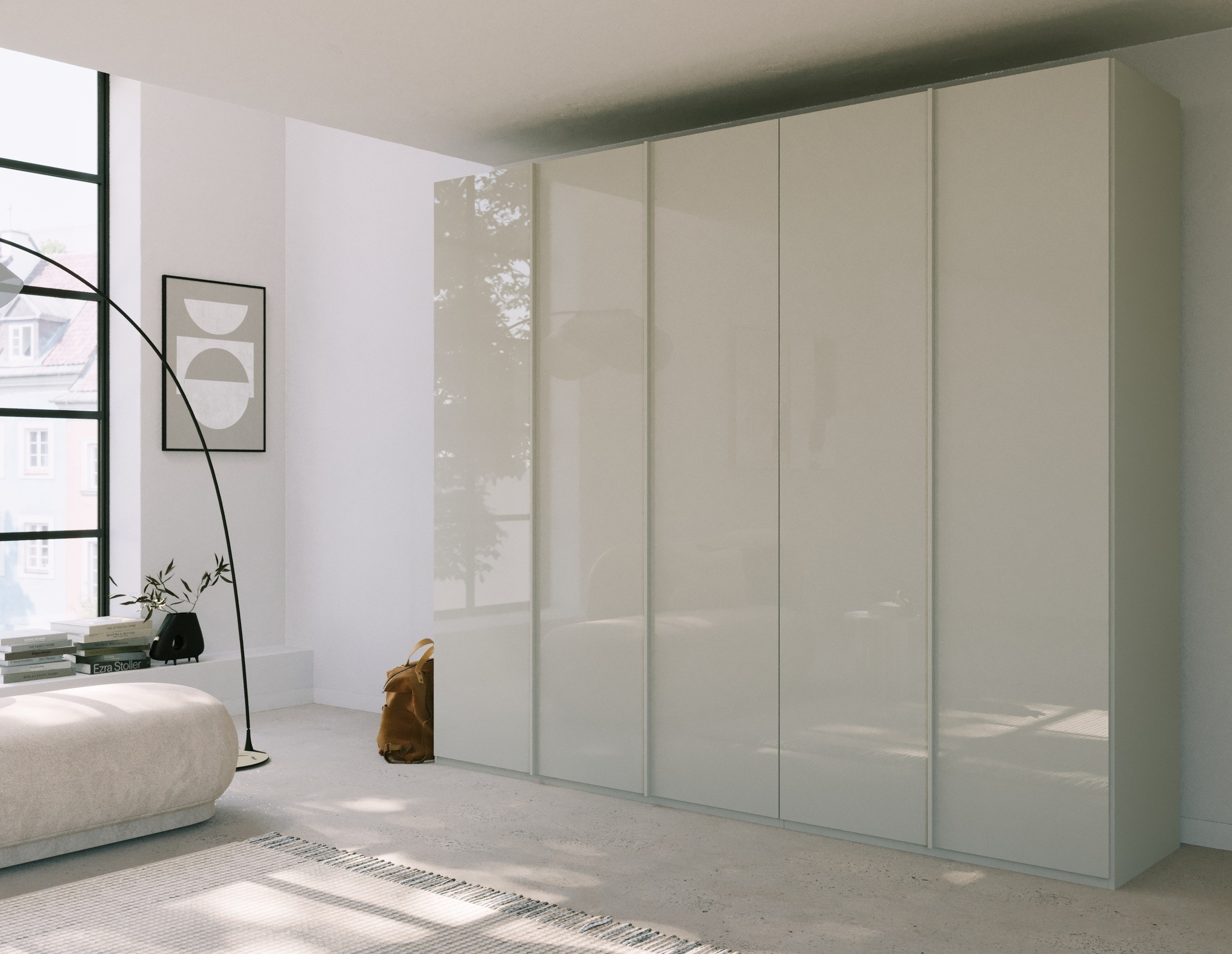 rauch Drehtürenschrank »Skat Meridian«, Glasfront, inkl. Innenspiegel und 4 Innenschubladen