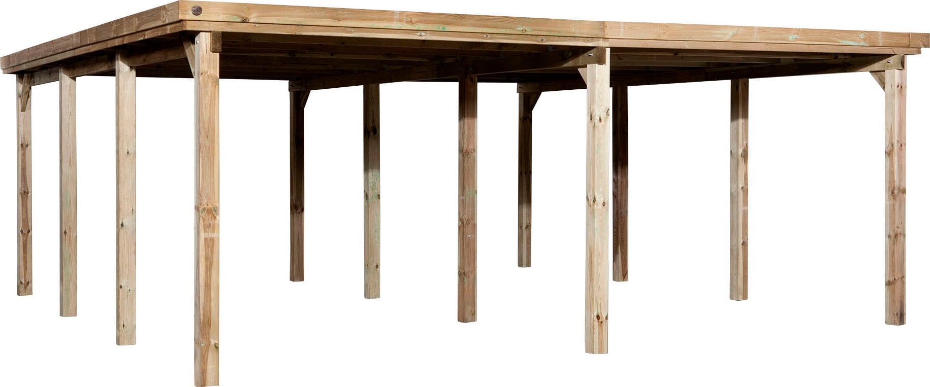weka, Doppelcarport »618 Gr.2« Massivholz 270 cm braun, braun, B/H/T: 215 cm x, braun