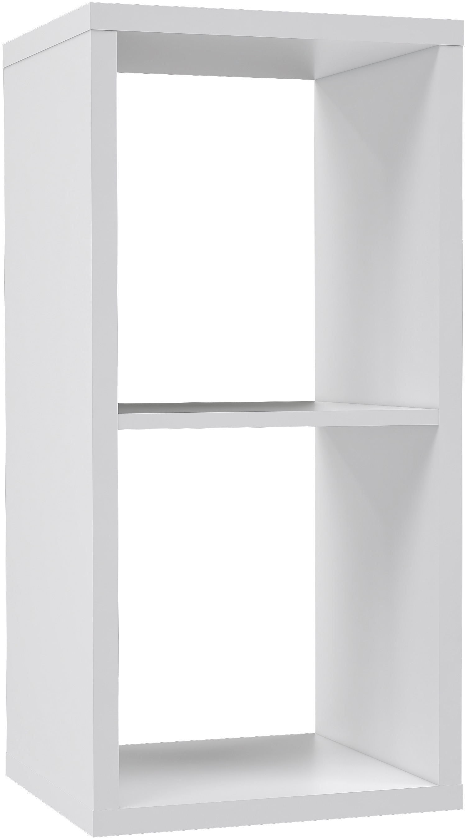 FORTE, »Mauro« Regal mit 2 Fächern, B/H/T 38,2x72,9x32,9 cm, langlebige Beschichtung, Weiß, Holzwerkstoff,