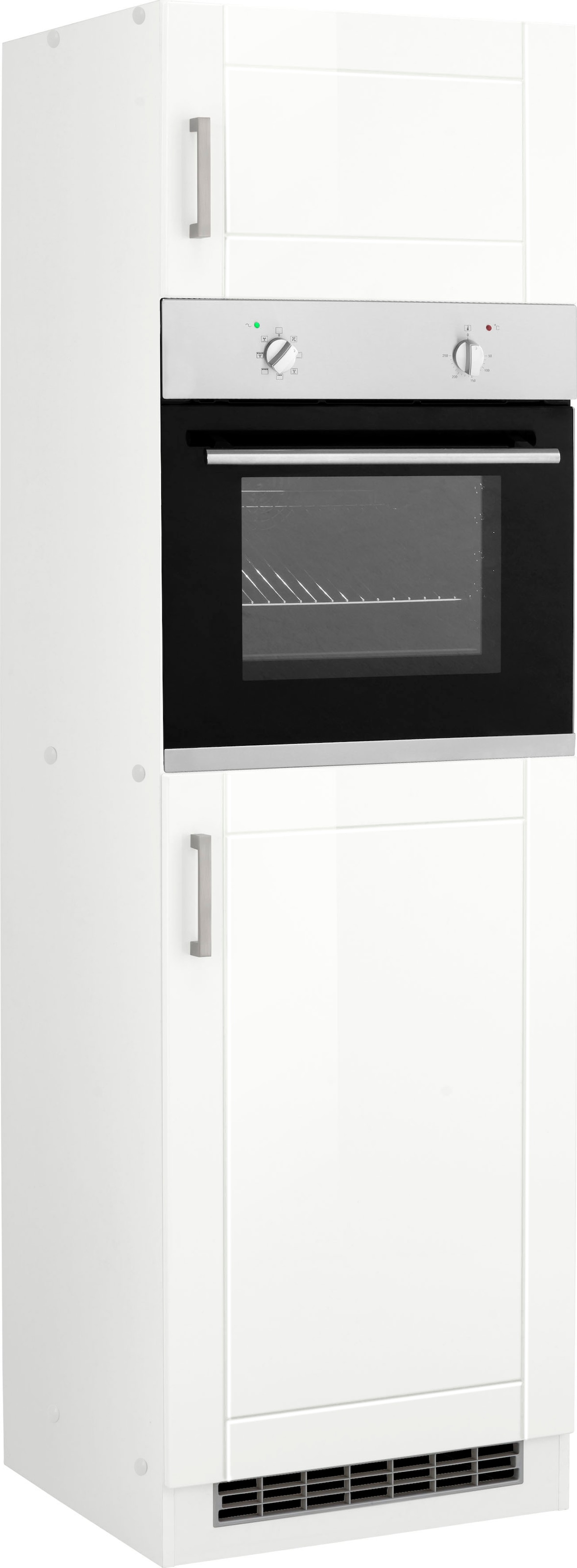 KOCHSTATION Backofenumbauschrank »KS-Tinnum«, 60 cm breit, 200 cm hoch, Metallgriffe, MDF Fronten, für Backofen