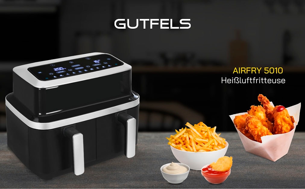 Gutfels Fritteuse »AIRFRY 5010« 2600 W 8,5 L  ·  2x 4,2 L