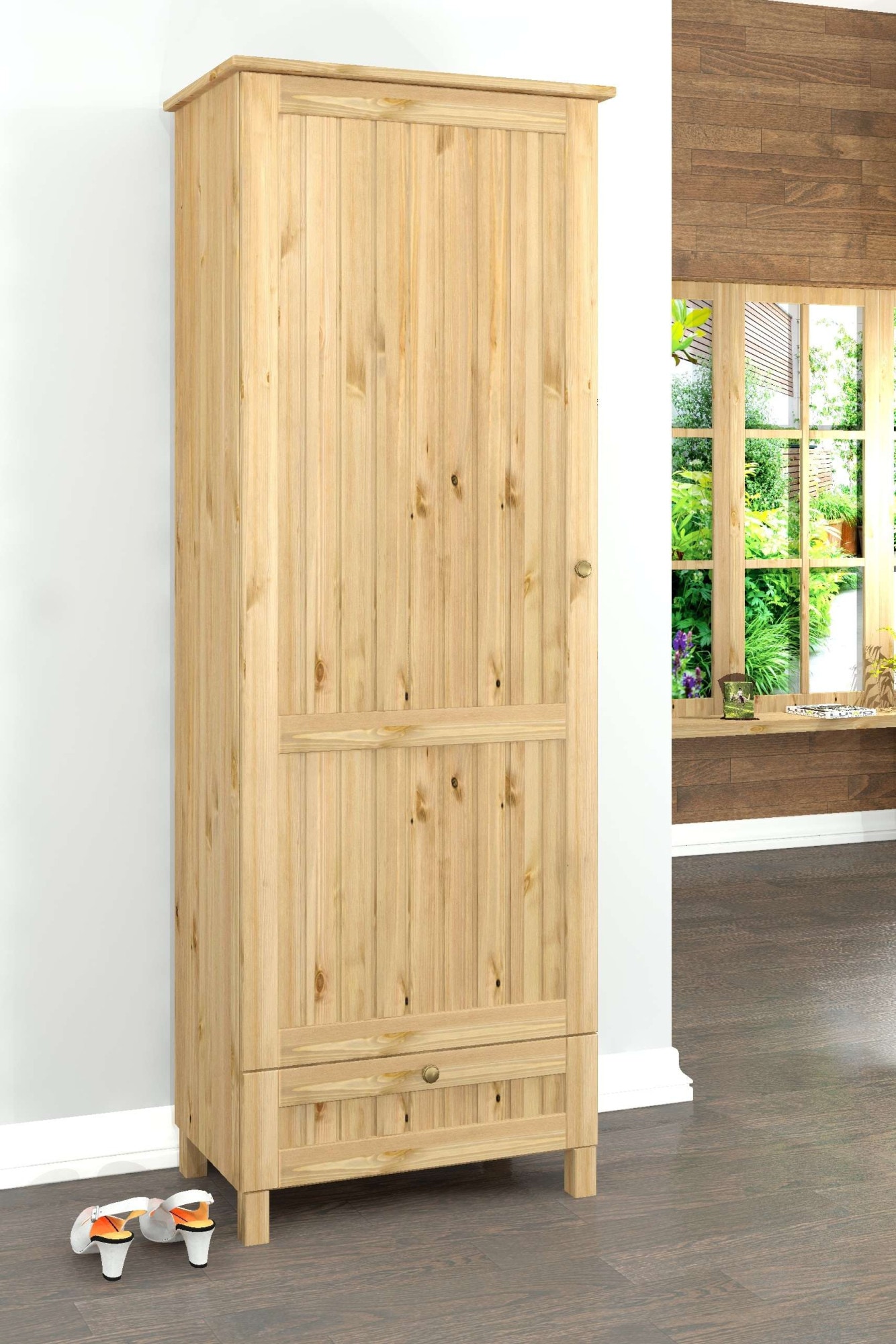 Home affaire Schuhschrank »Juventus« 1 Stk. tlg. aus massiver Kiefer, Breite  67cm , Höhe 180 cm