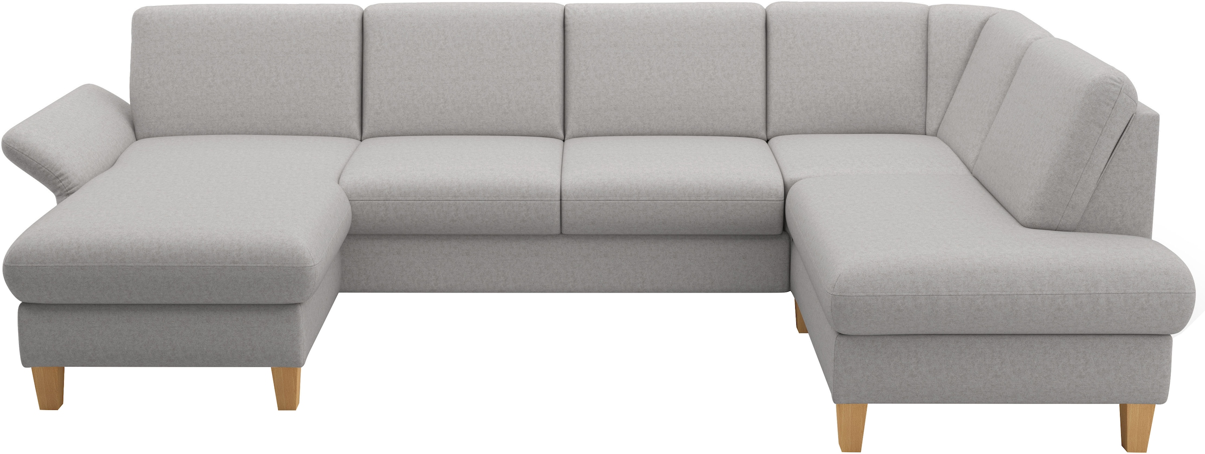 Home affaire Wohnlandschaft »Rochelle, U-Form«, optional mit Armteilverstellung, mit Bettfunktion & Bettkasten