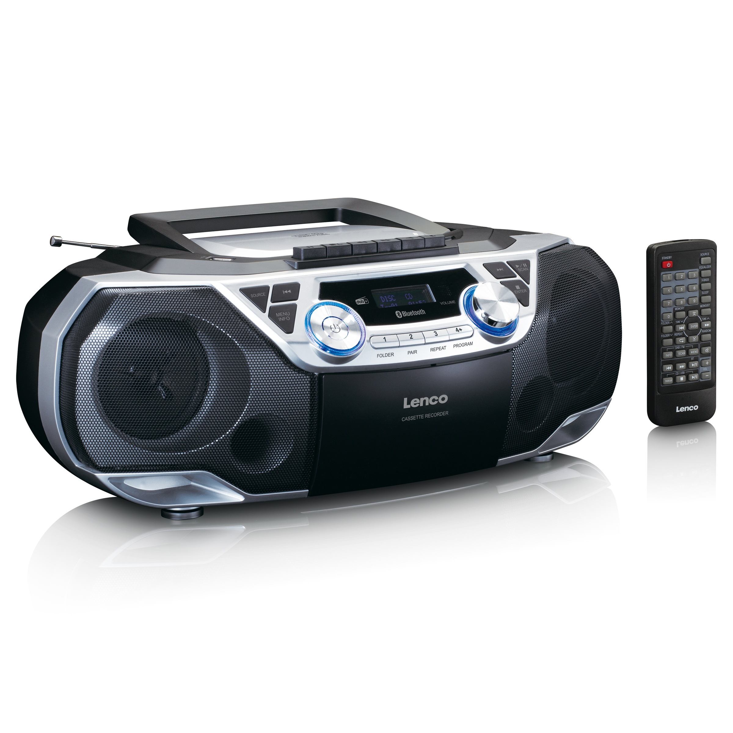 Lenco Boombox »SCD-720SI«, (Digitalradio (DAB+)-FM-Tuner mit RDS 12 W)