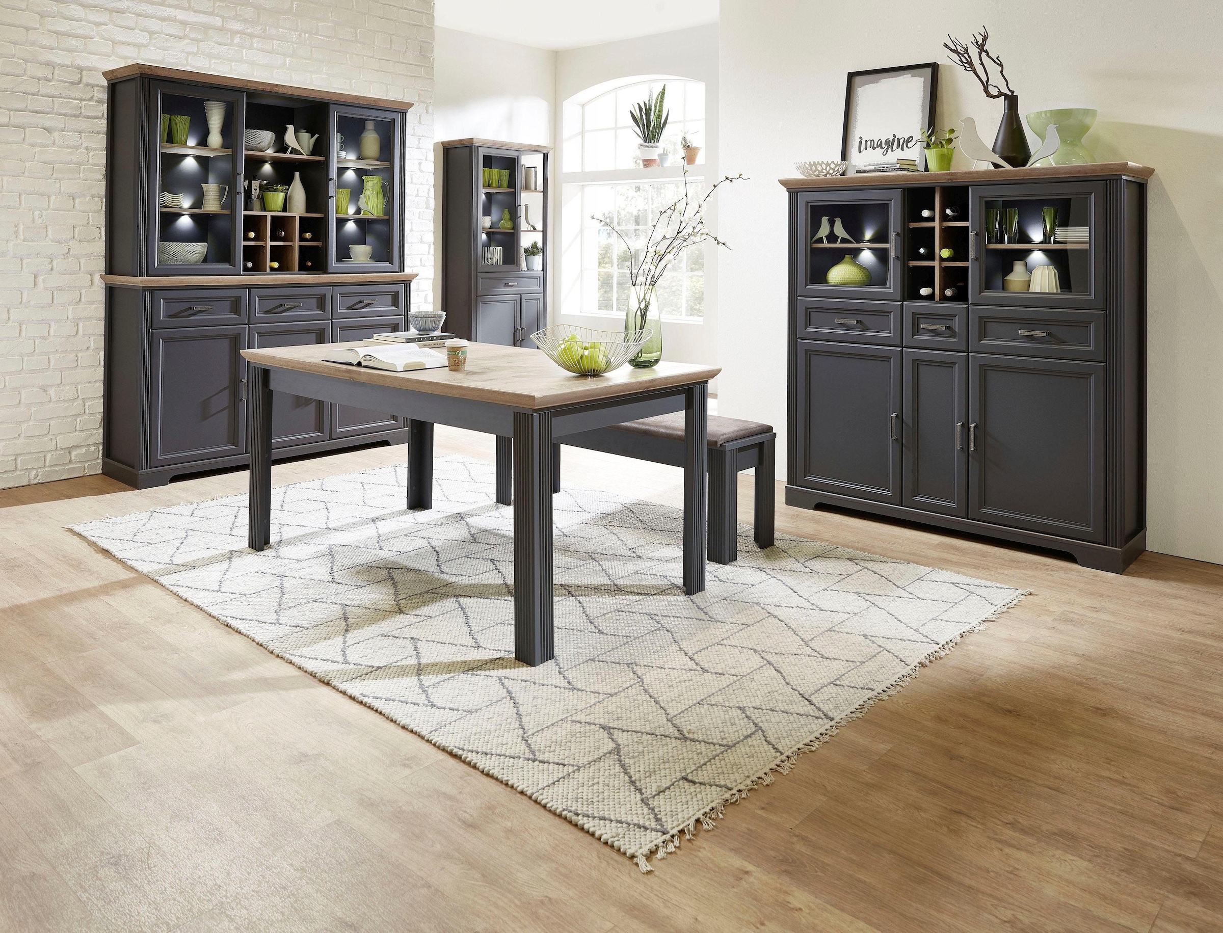 2-teilig (1 auf Vitrine Innostyle Rechnung »Jasmin«, bestellen 1 Aufsatzvitrine), Sideboard und