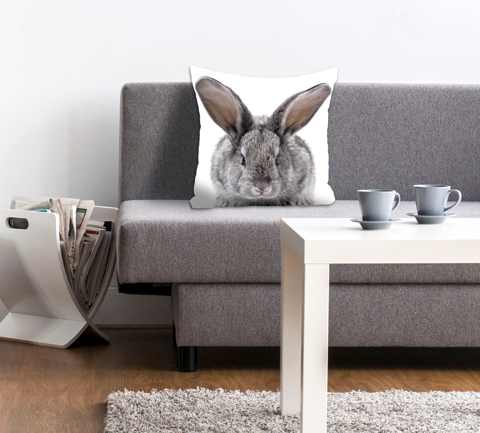 queence Dekokissen »Sixten«, mit einem flauschigen Hasen