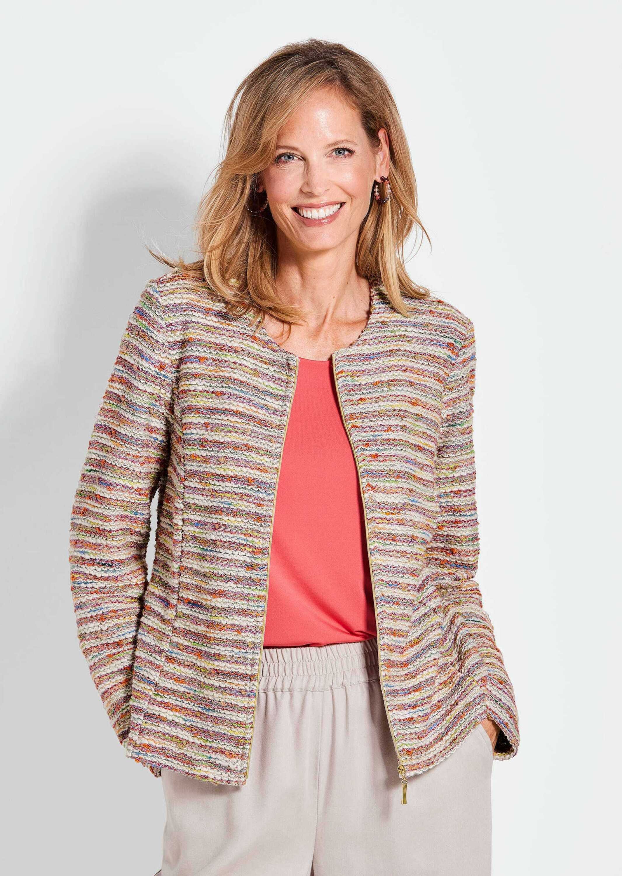 GOLDNER Kurzjacke »Elegante Bouclé-Jacke mit Multicolor-Design«