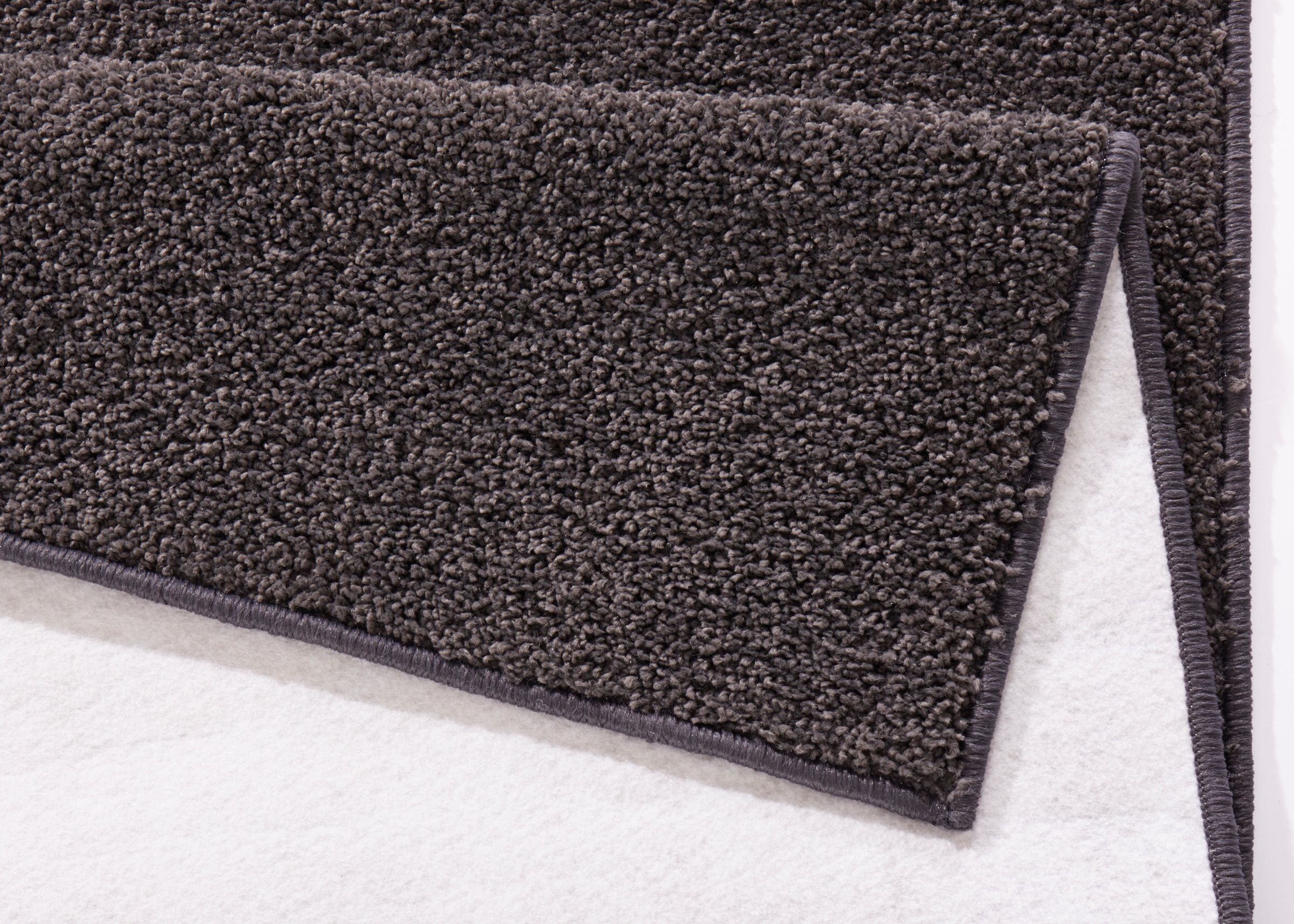HANSE Home Teppich »Pure 100 Kurzflor«, rechteckig, 13 mm Höhe, Kurzflor, uni, umkettelt, Läufer, Wohnzimmer, Kinderzimmer, Flur