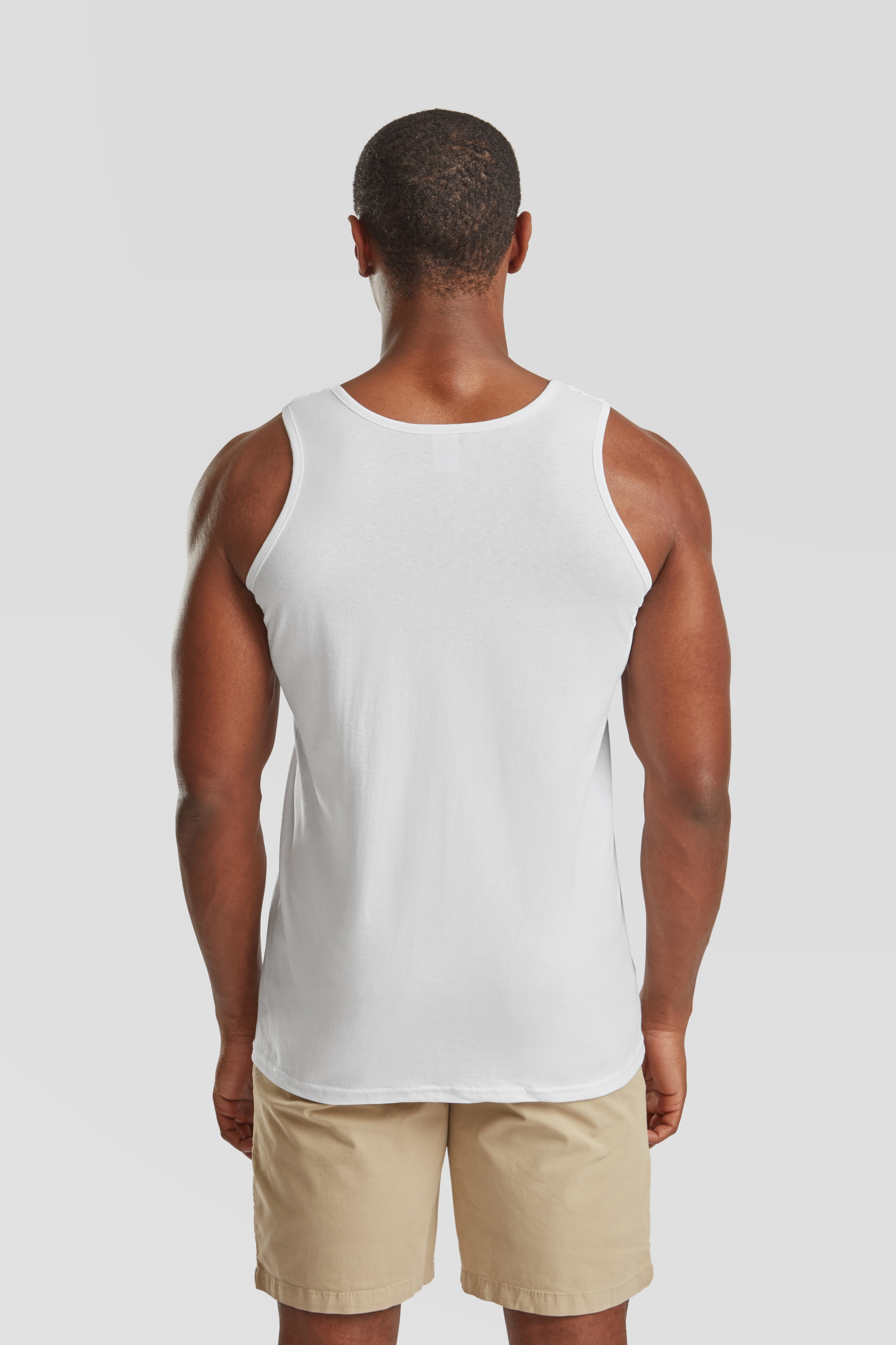 Fruit of the Loom Tanktop Packung, 5 Stk. tlg. aus reiner Baumwolle, Rundhals