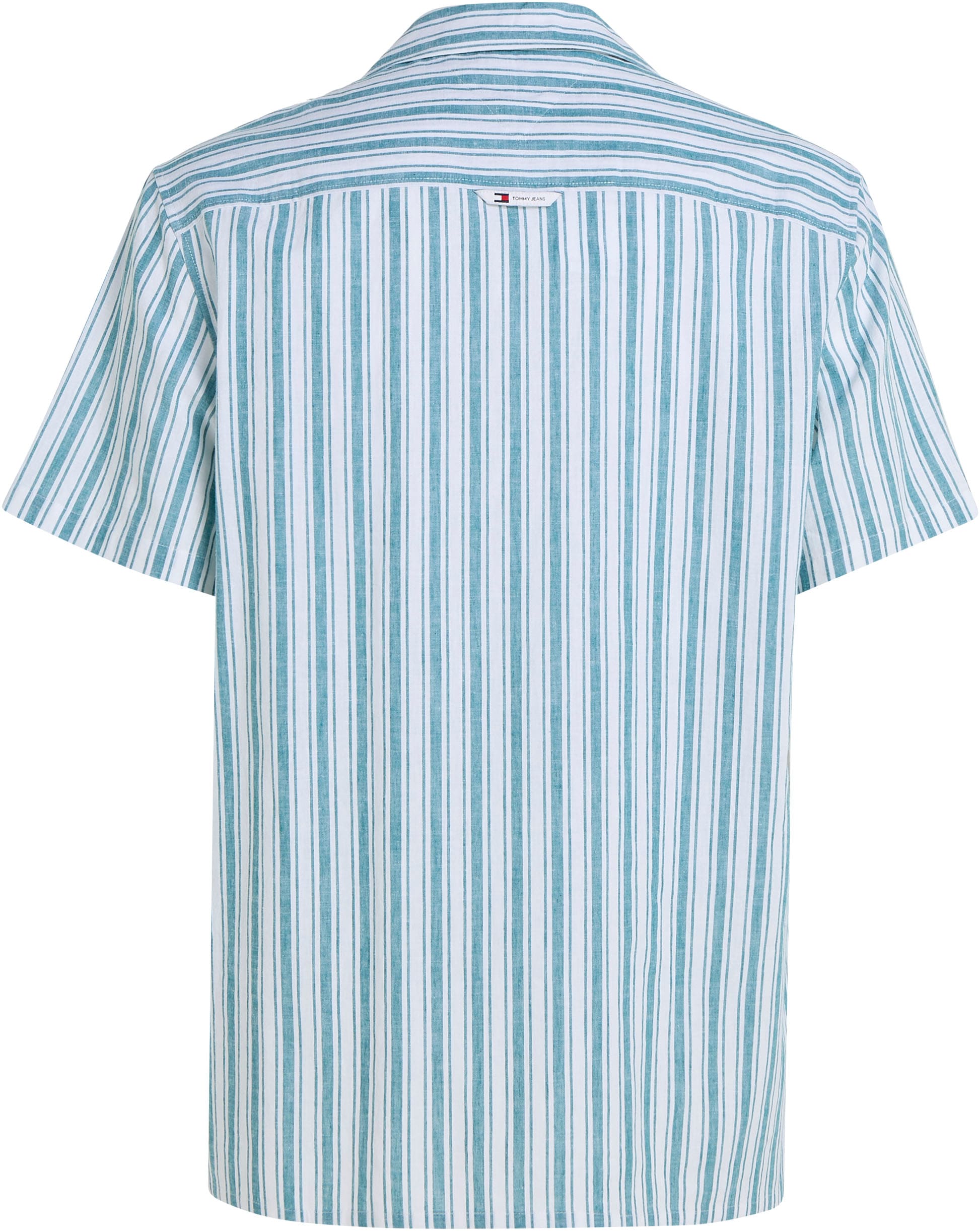 Tommy Jeans Plus Kurzarmhemd »TJM STRIPE LINEN SS SHIRT EXT«, Große Größen, Modische Längsstreifen