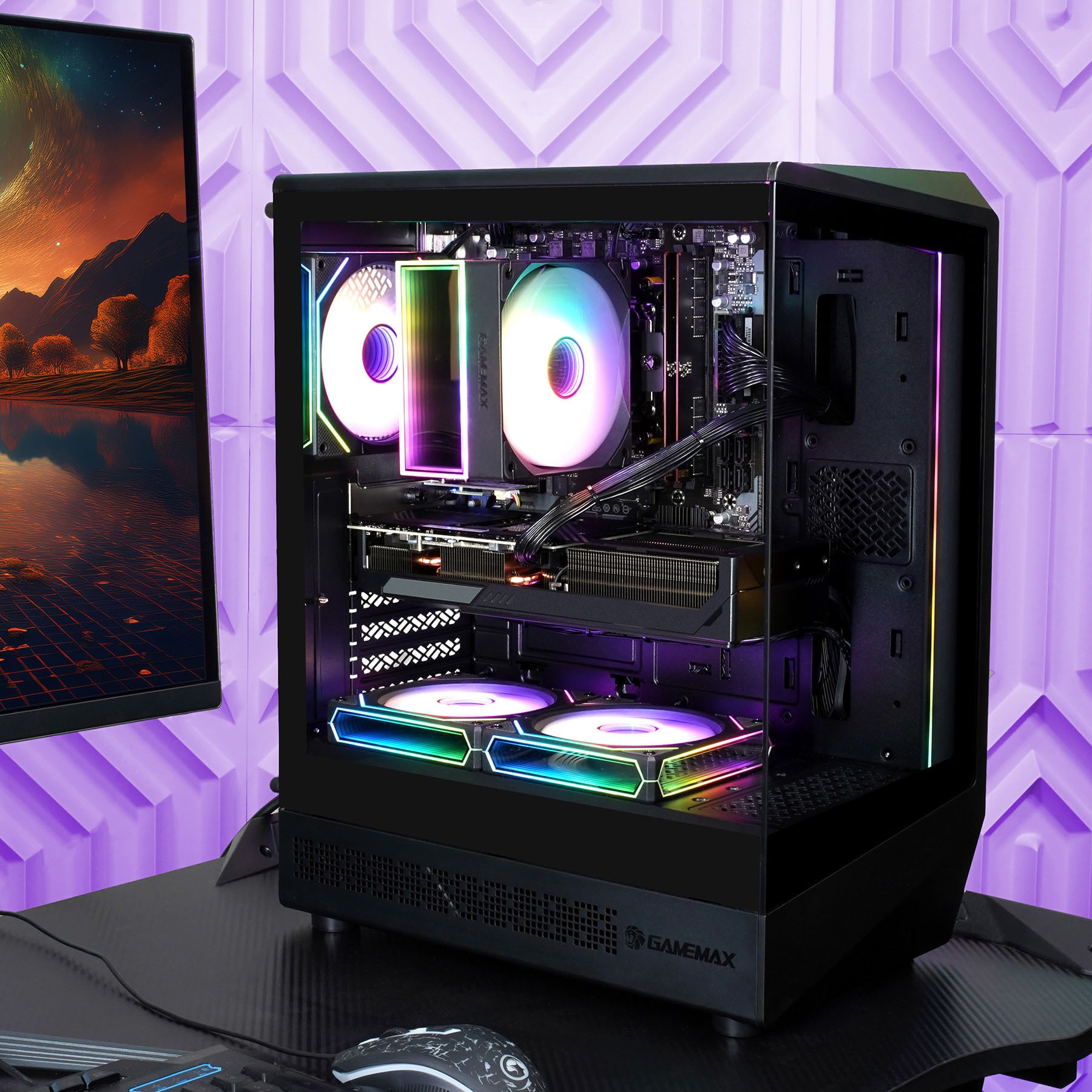 GAMEMAX Gaming-PC »VISTA COC AB 8203 AMD Ryzen 5 7500F 32GB DDR5 1TB SSD RX 9070« Windows 11, DDR5 RAM