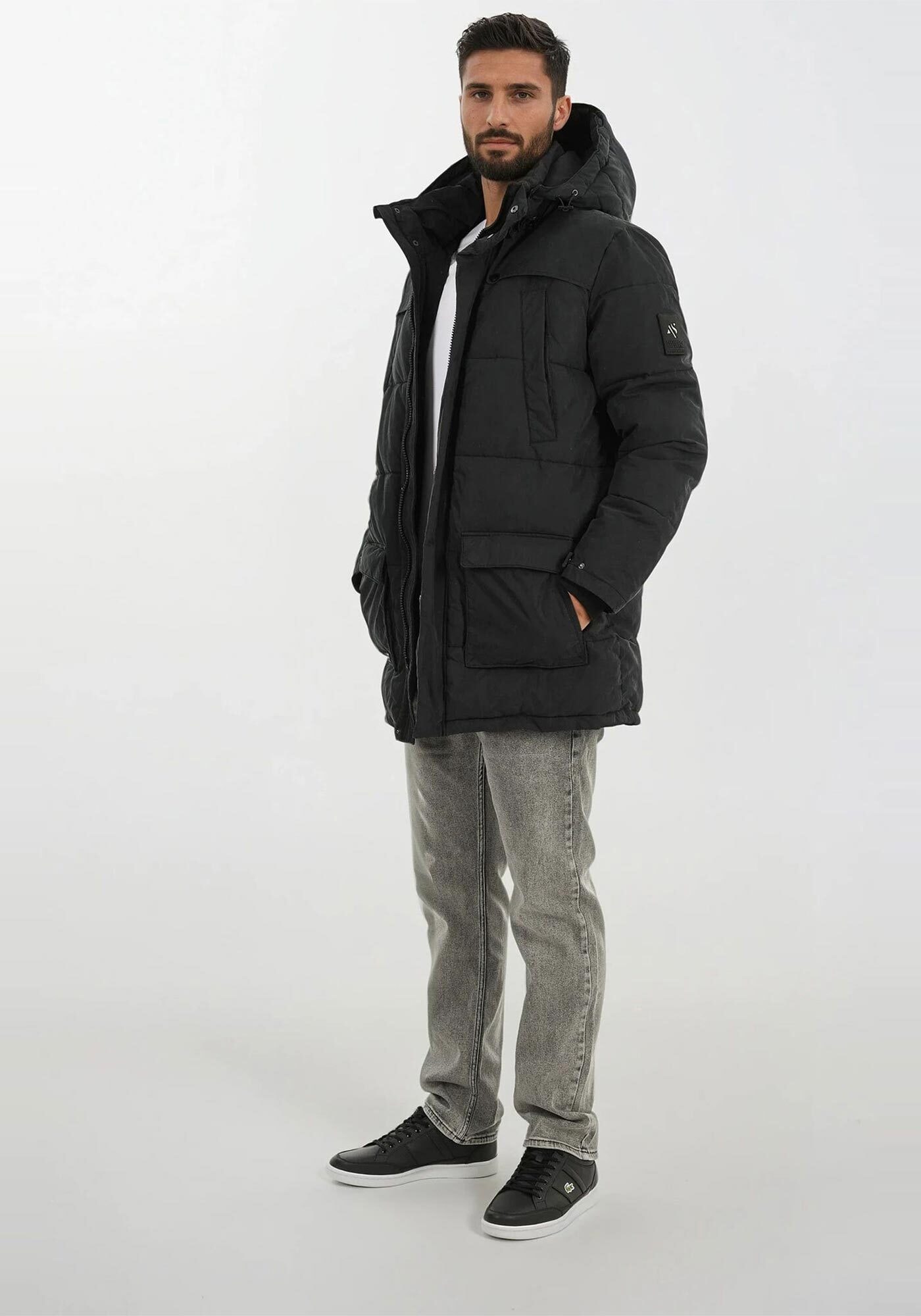 Alessandro Salvarini Winterjacke »A. Salvarini Herren Winterjacke lang mit Teddyfell gefüttert AS458«