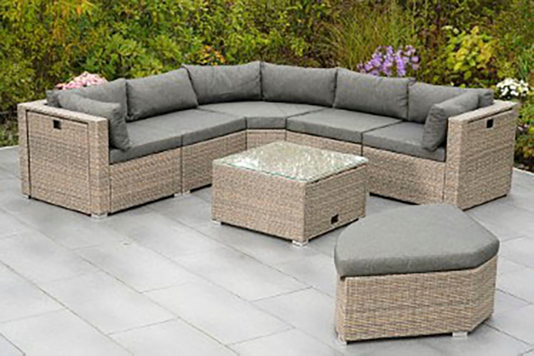 MERXX Gartenlounge-Set "Rivello" 23 Stk. tlg. inkl. Auflagen, Aufstellmaß BxTxH: 225x225x63 cm