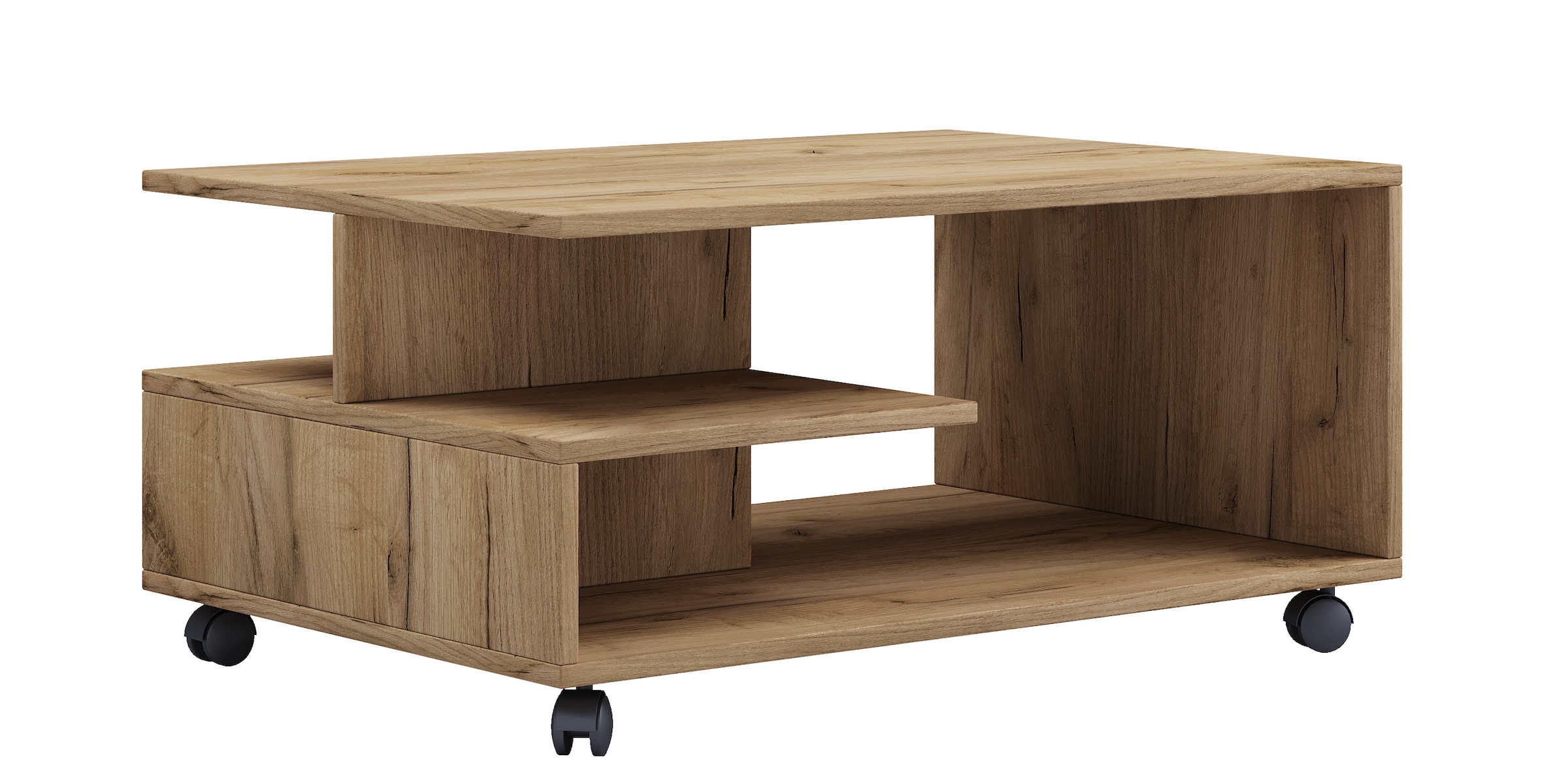 VCM Beistelltisch »Holz Sofatisch Couchtisch Rollen rollbar Stango L«